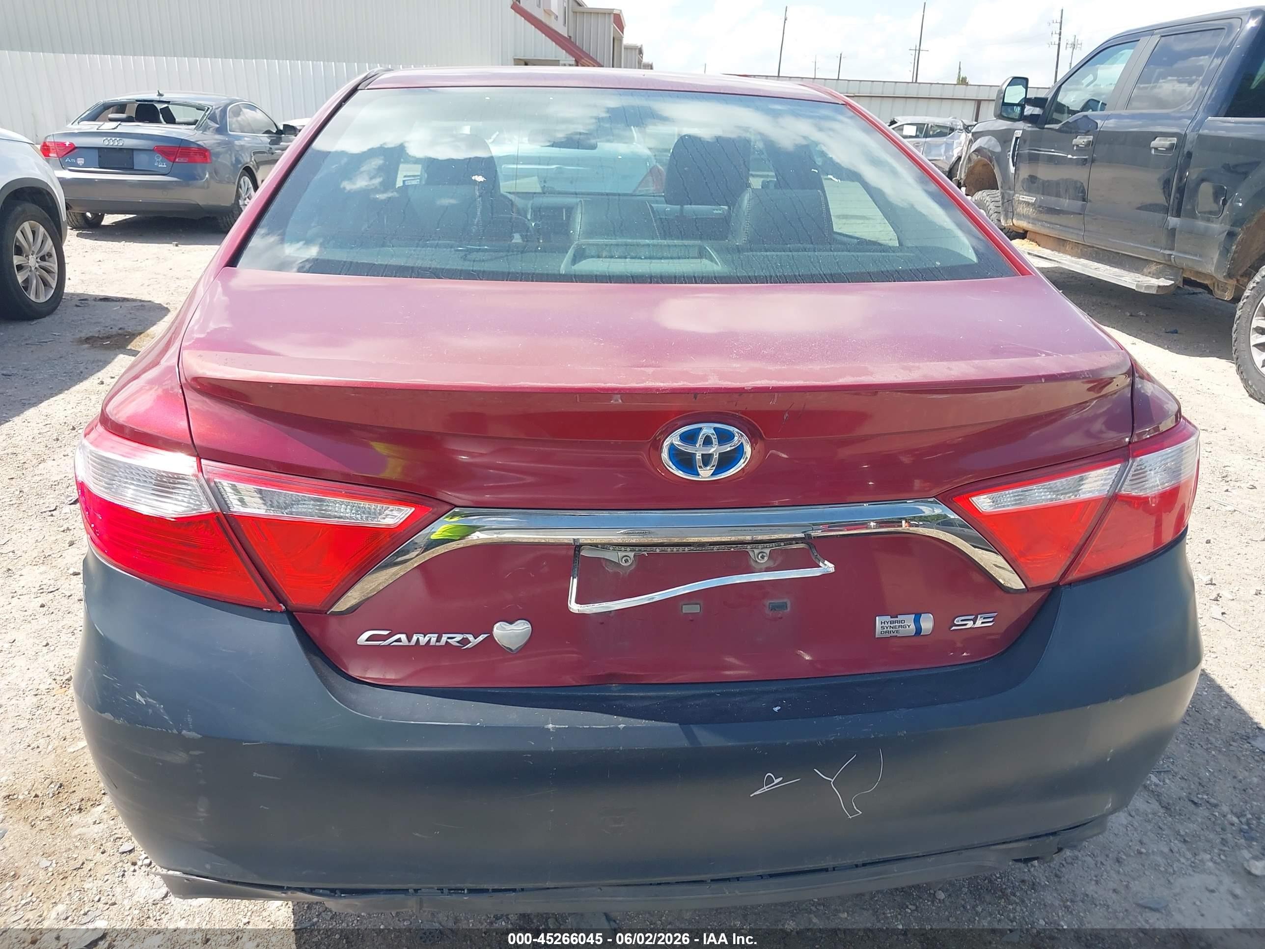 2015 Toyota Camry Hybrid Se Красный vin: 4T1BD1FK5FU163512