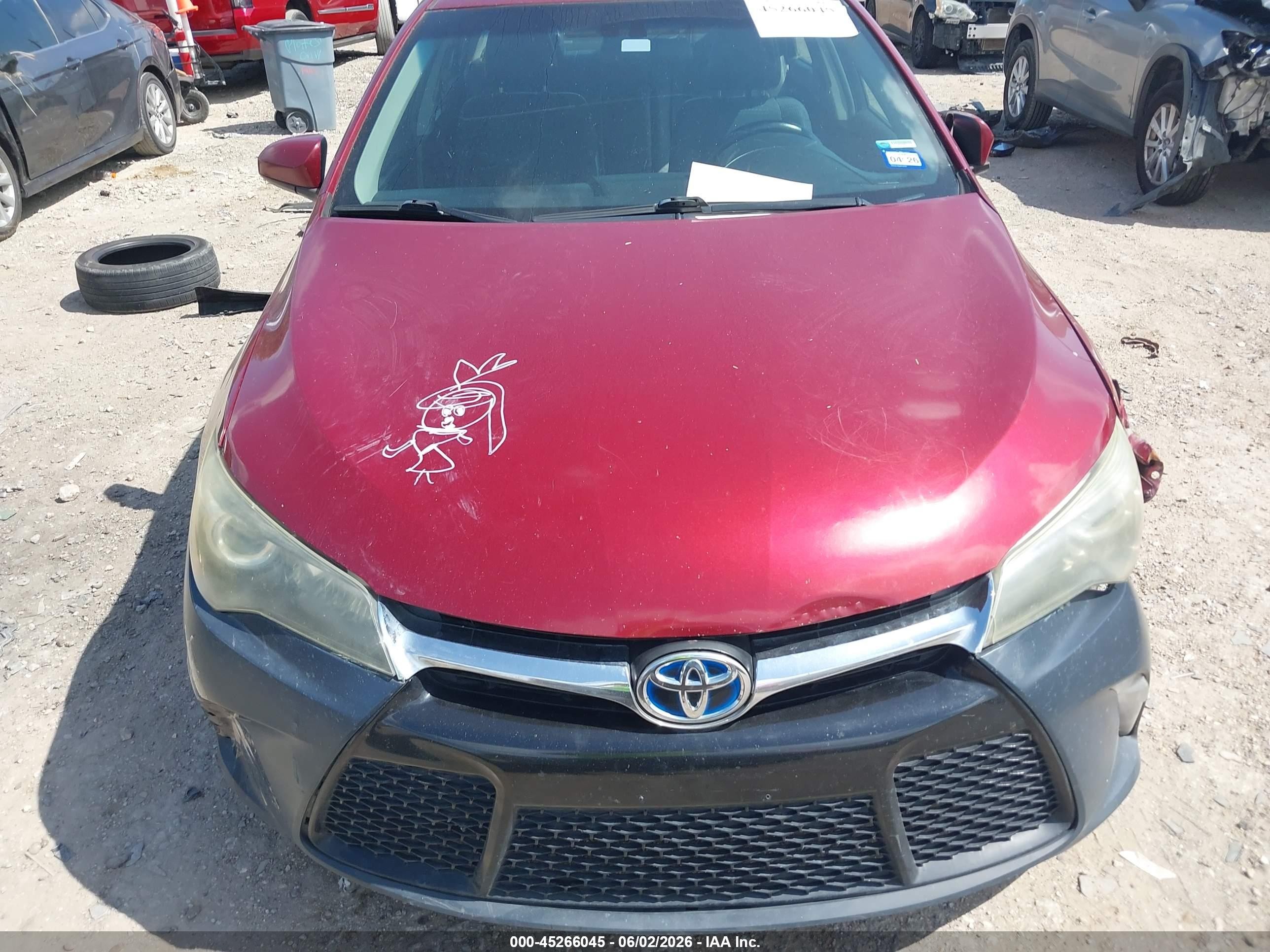 2015 Toyota Camry Hybrid Se Красный vin: 4T1BD1FK5FU163512