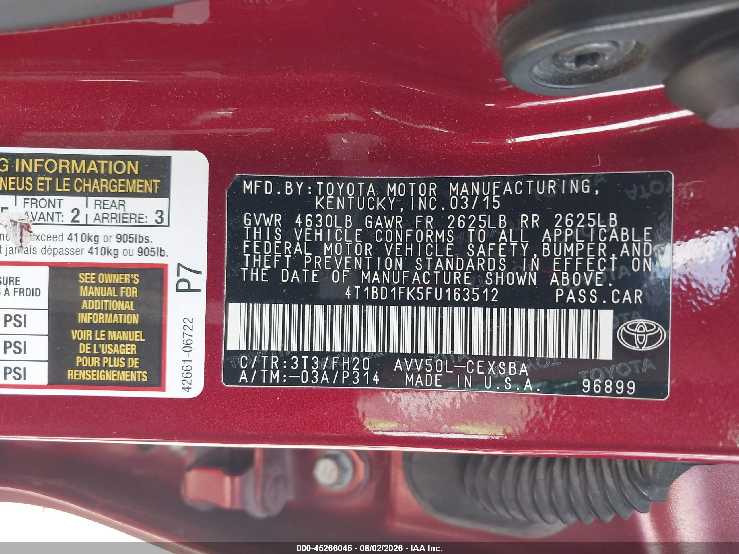 2015 Toyota Camry Hybrid Se Красный vin: 4T1BD1FK5FU163512