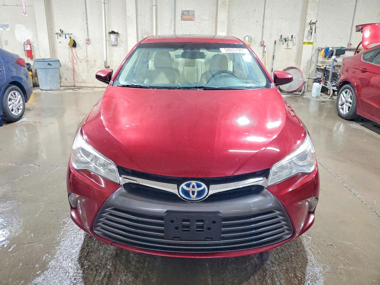2015 Toyota Camry Hybrid Xle Red vin: 4T1BD1FK5FU175482