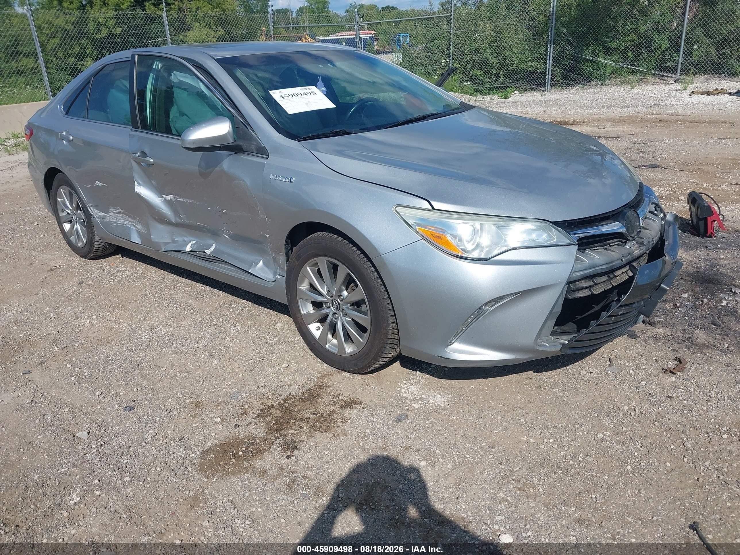 2015 Toyota Camry Hybrid Xle Silver vin: 4T1BD1FK5FU176776