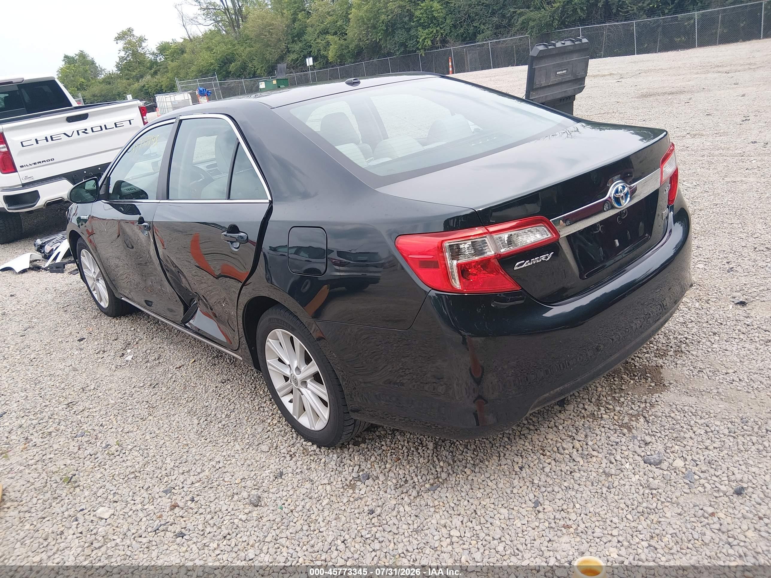 2012 Toyota Camry Hybrid Xle Black vin: 4T1BD1FK6CU005787