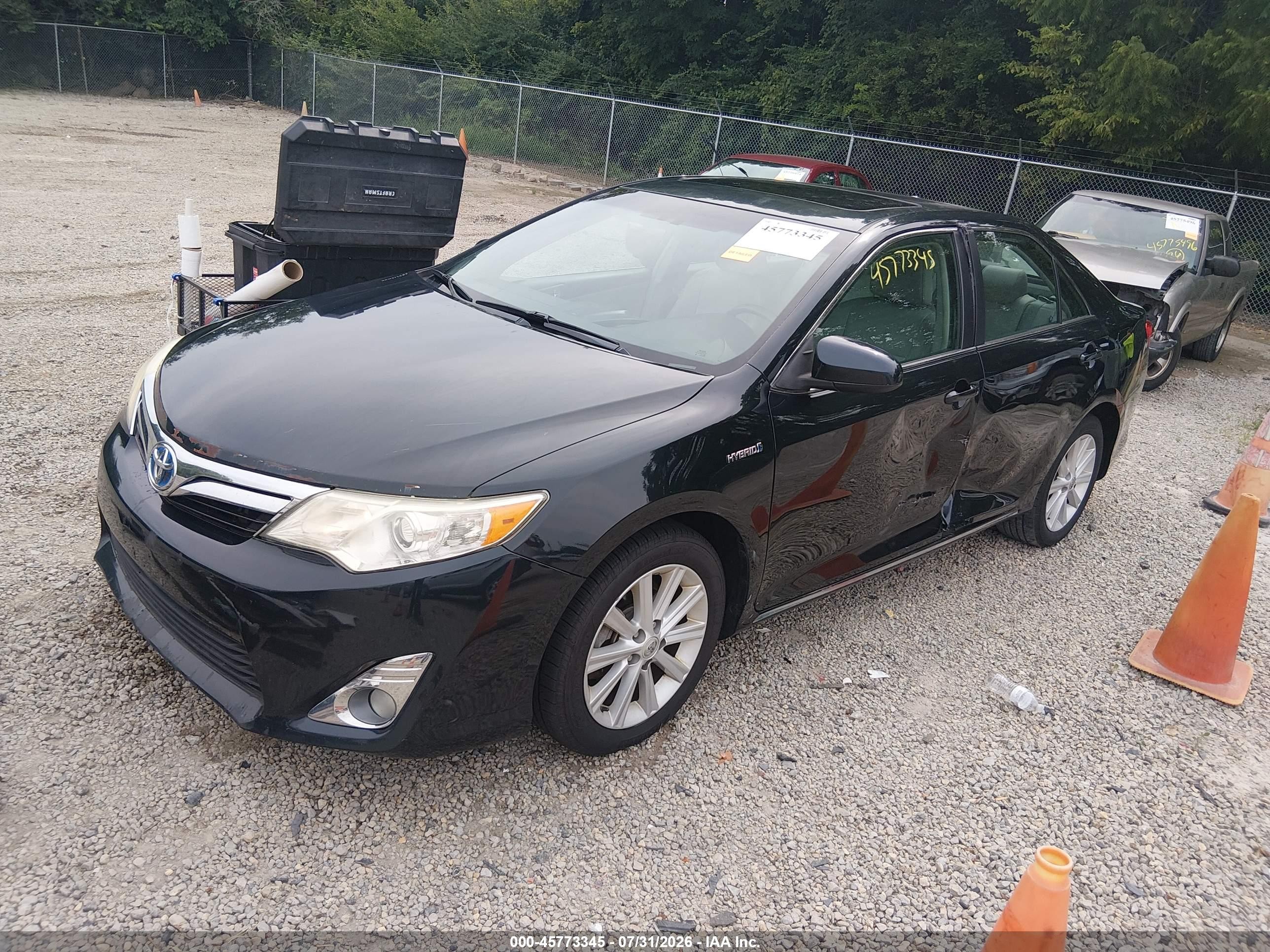 2012 Toyota Camry Hybrid Xle Black vin: 4T1BD1FK6CU005787