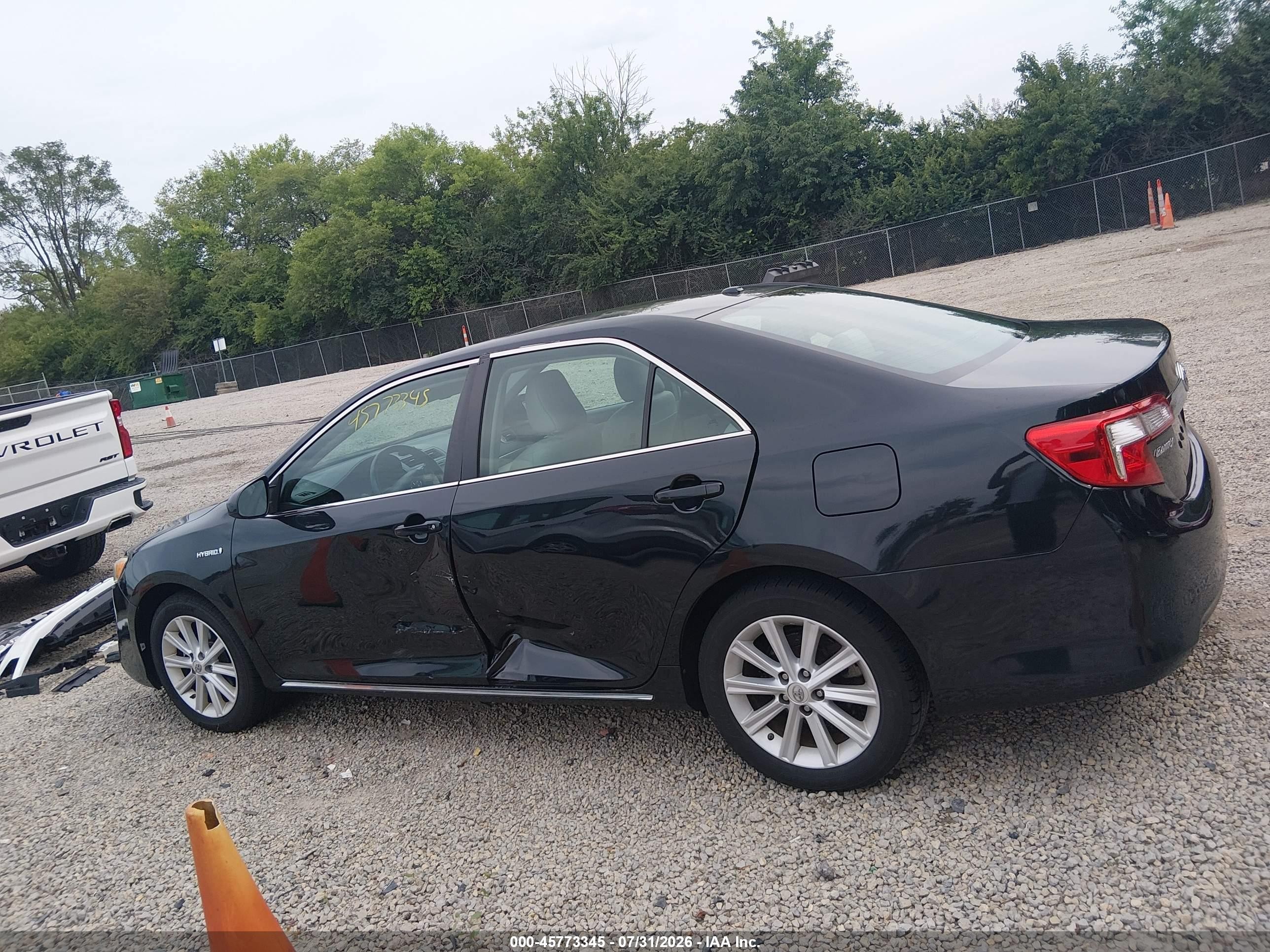 2012 Toyota Camry Hybrid Xle Black vin: 4T1BD1FK6CU005787