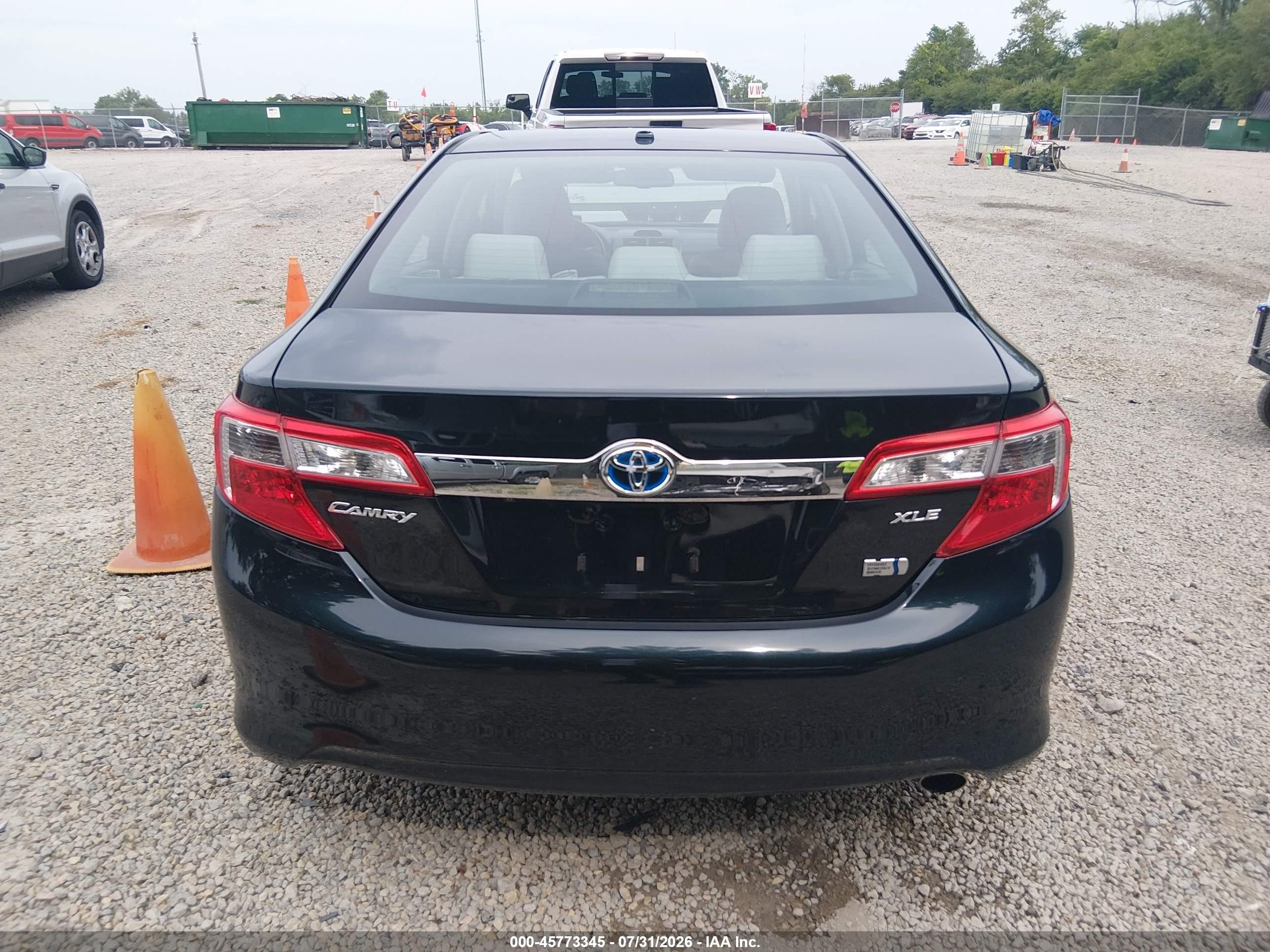 2012 Toyota Camry Hybrid Xle Black vin: 4T1BD1FK6CU005787