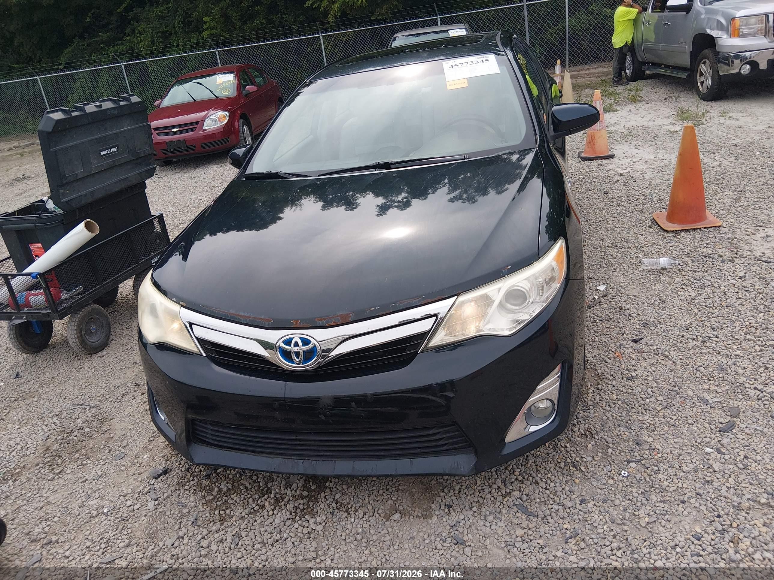 2012 Toyota Camry Hybrid Xle Black vin: 4T1BD1FK6CU005787
