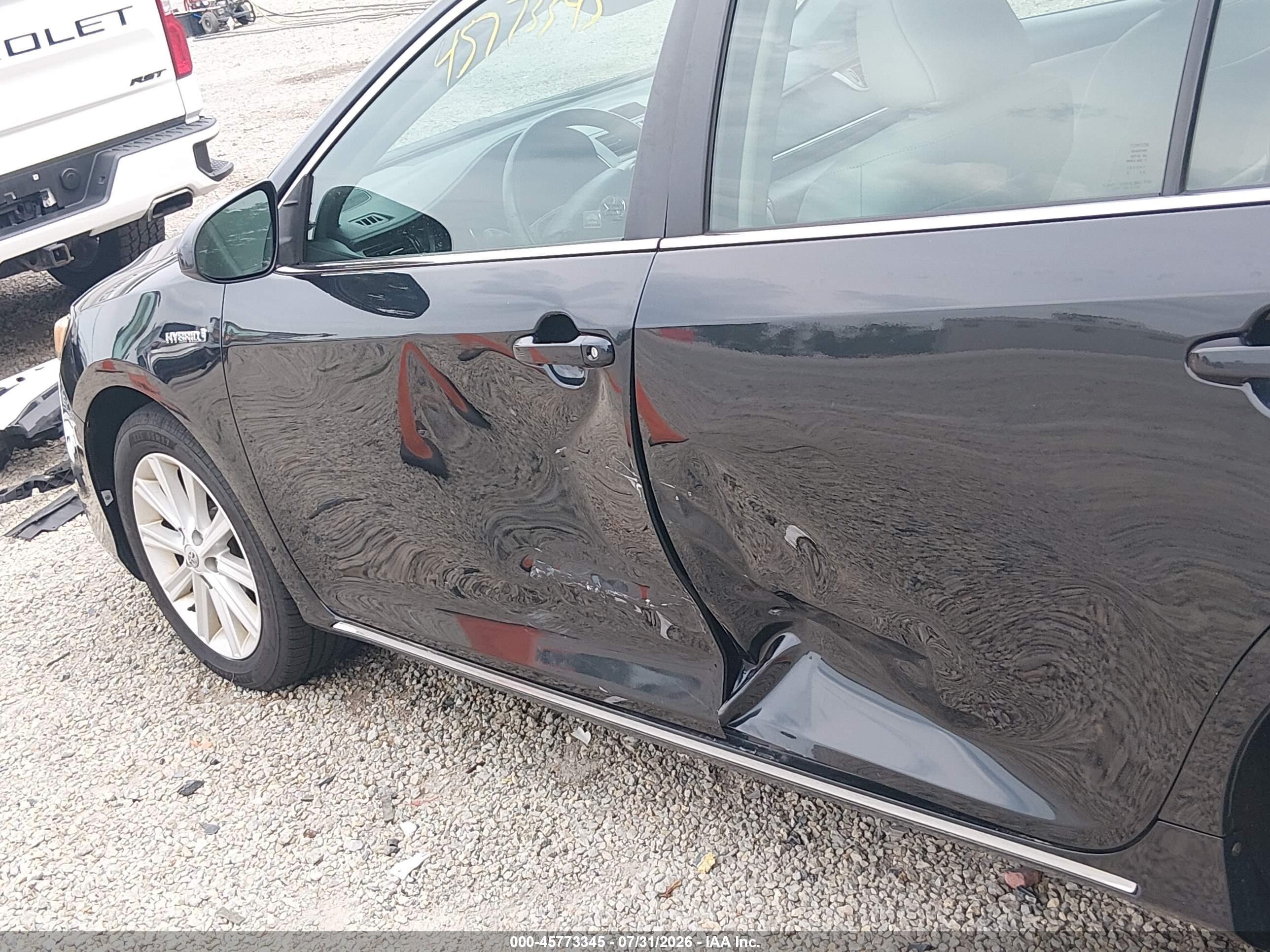 2012 Toyota Camry Hybrid Xle Black vin: 4T1BD1FK6CU005787