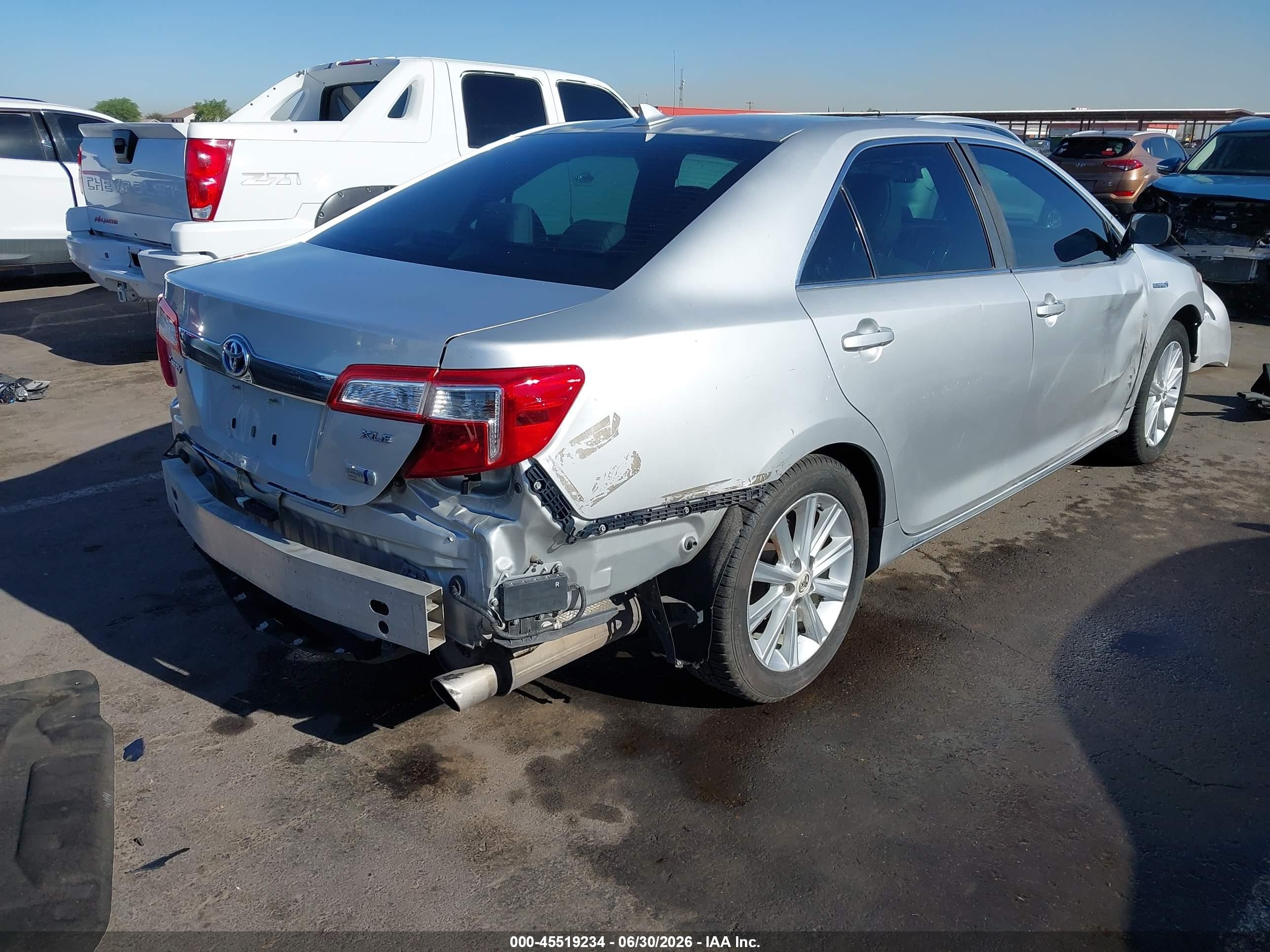 2012 Toyota Camry Hybrid Xle Silver vin: 4T1BD1FK6CU007989