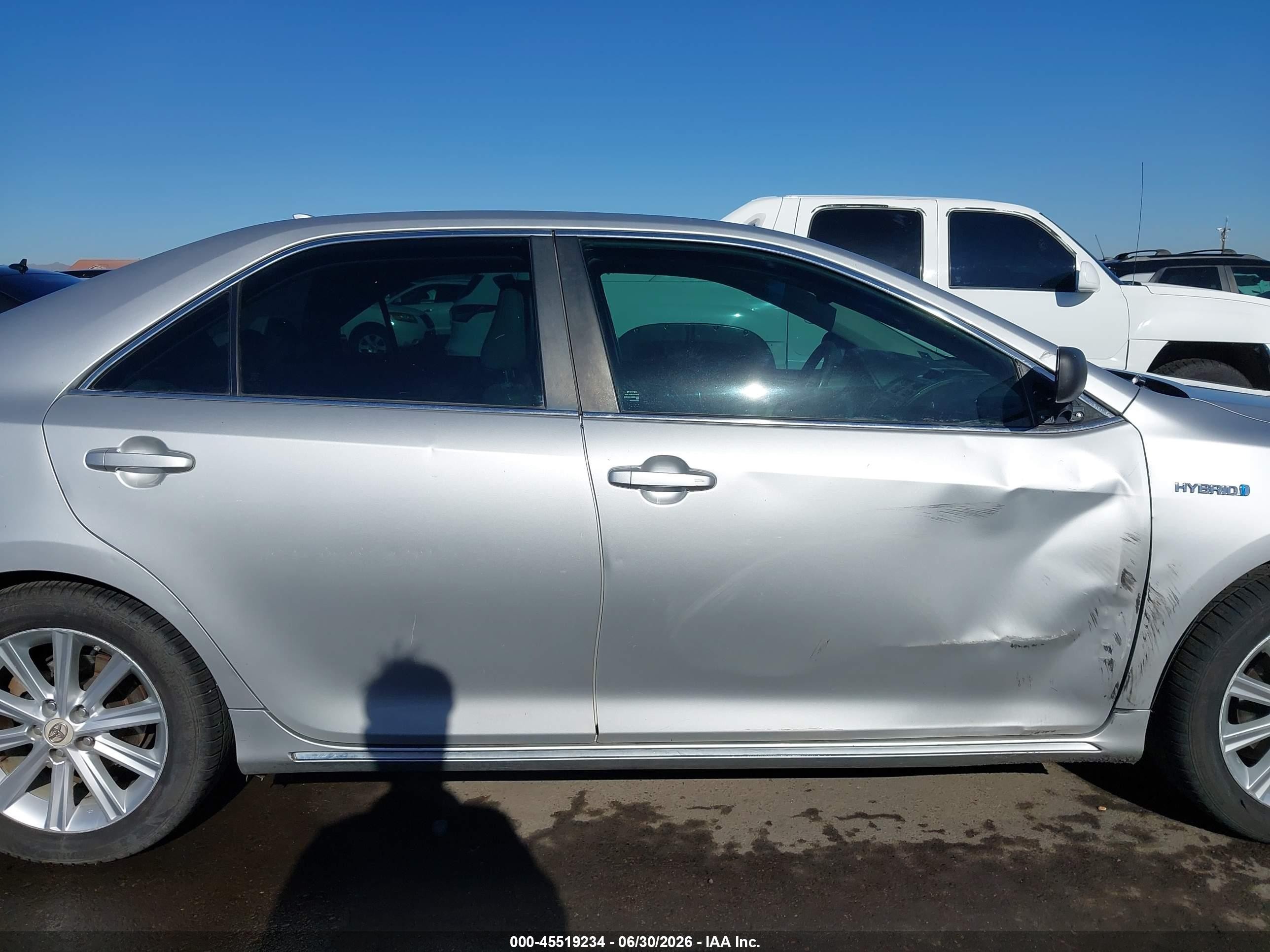 2012 Toyota Camry Hybrid Xle Silver vin: 4T1BD1FK6CU007989