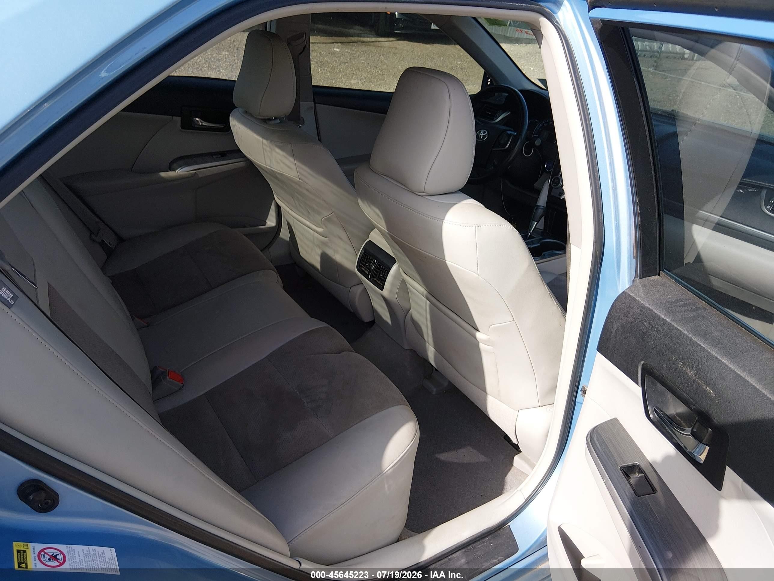 2012 Toyota Camry Hybrid Xle Light Blue vin: 4T1BD1FK6CU017017