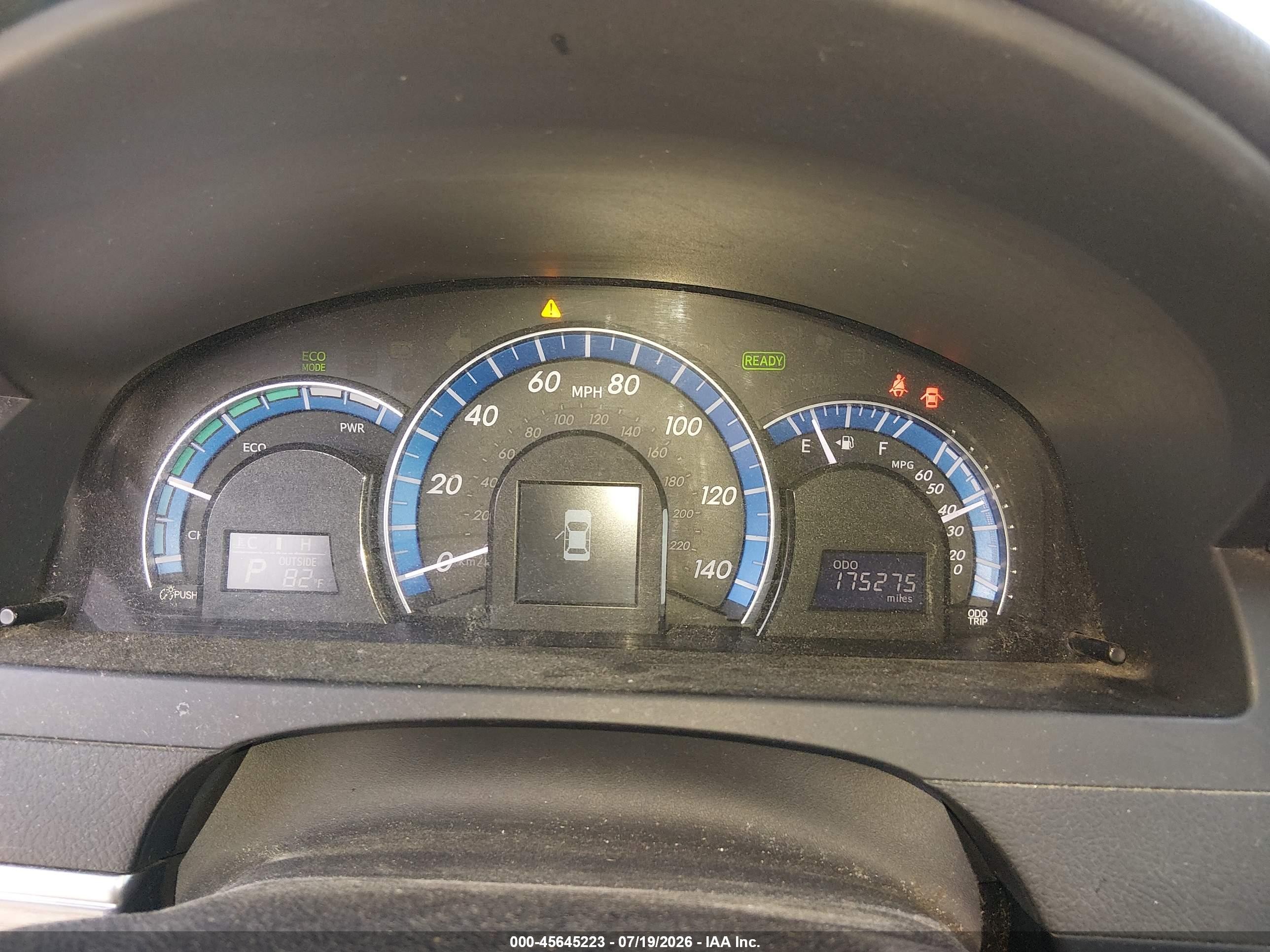 2012 Toyota Camry Hybrid Xle Light Blue vin: 4T1BD1FK6CU017017