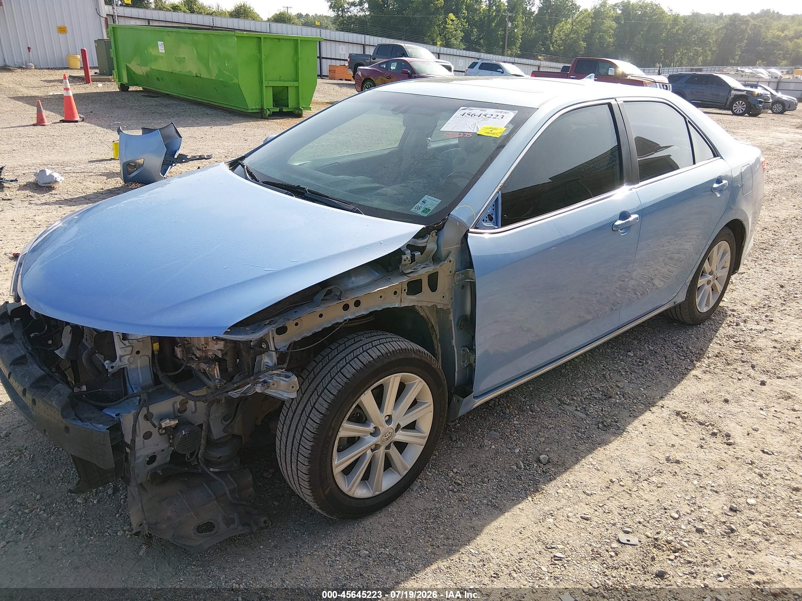 2012 Toyota Camry Hybrid Xle Light Blue vin: 4T1BD1FK6CU017017