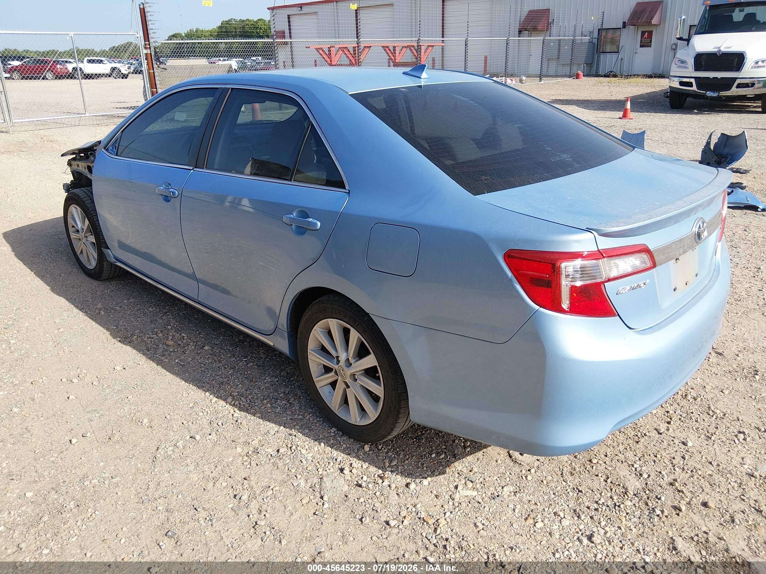 2012 Toyota Camry Hybrid Xle Light Blue vin: 4T1BD1FK6CU017017
