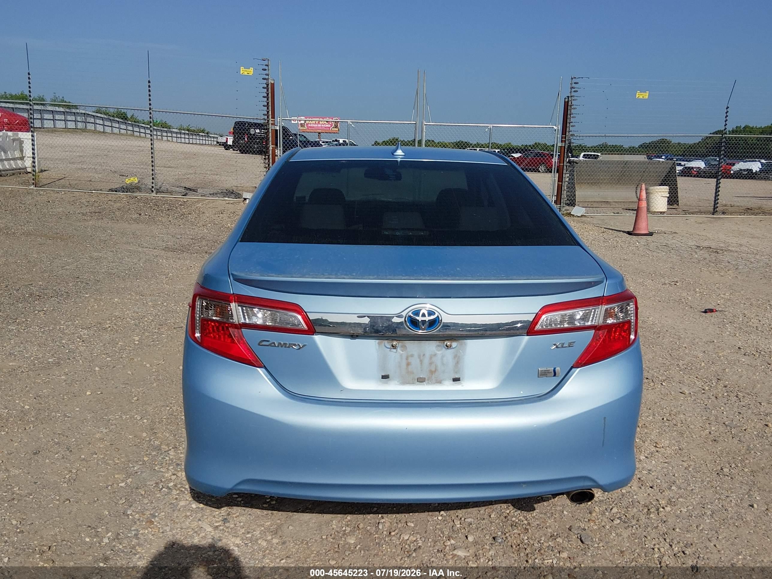 2012 Toyota Camry Hybrid Xle Light Blue vin: 4T1BD1FK6CU017017