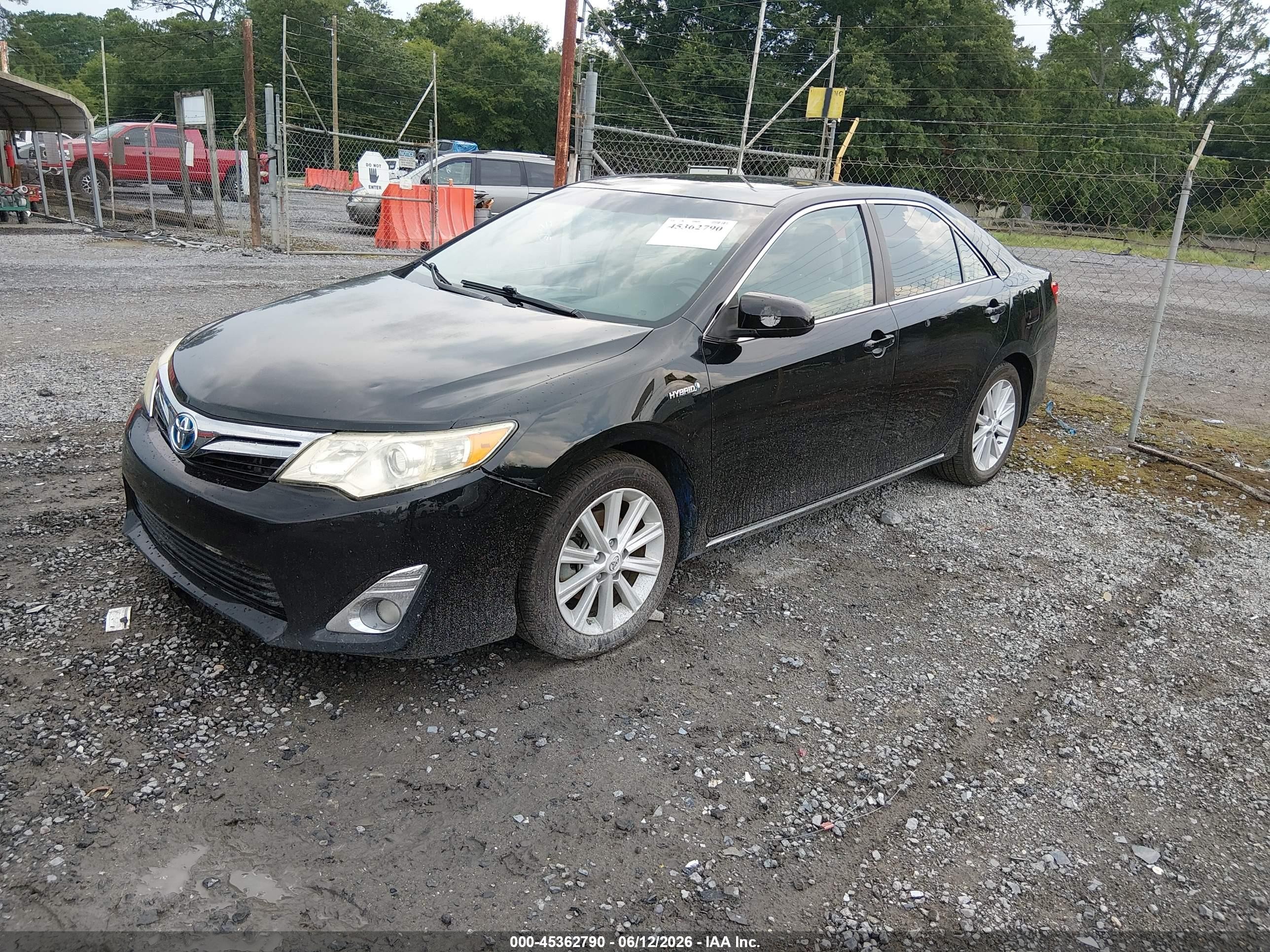 2012 Toyota Camry Hybrid Xle Black vin: 4T1BD1FK6CU020547