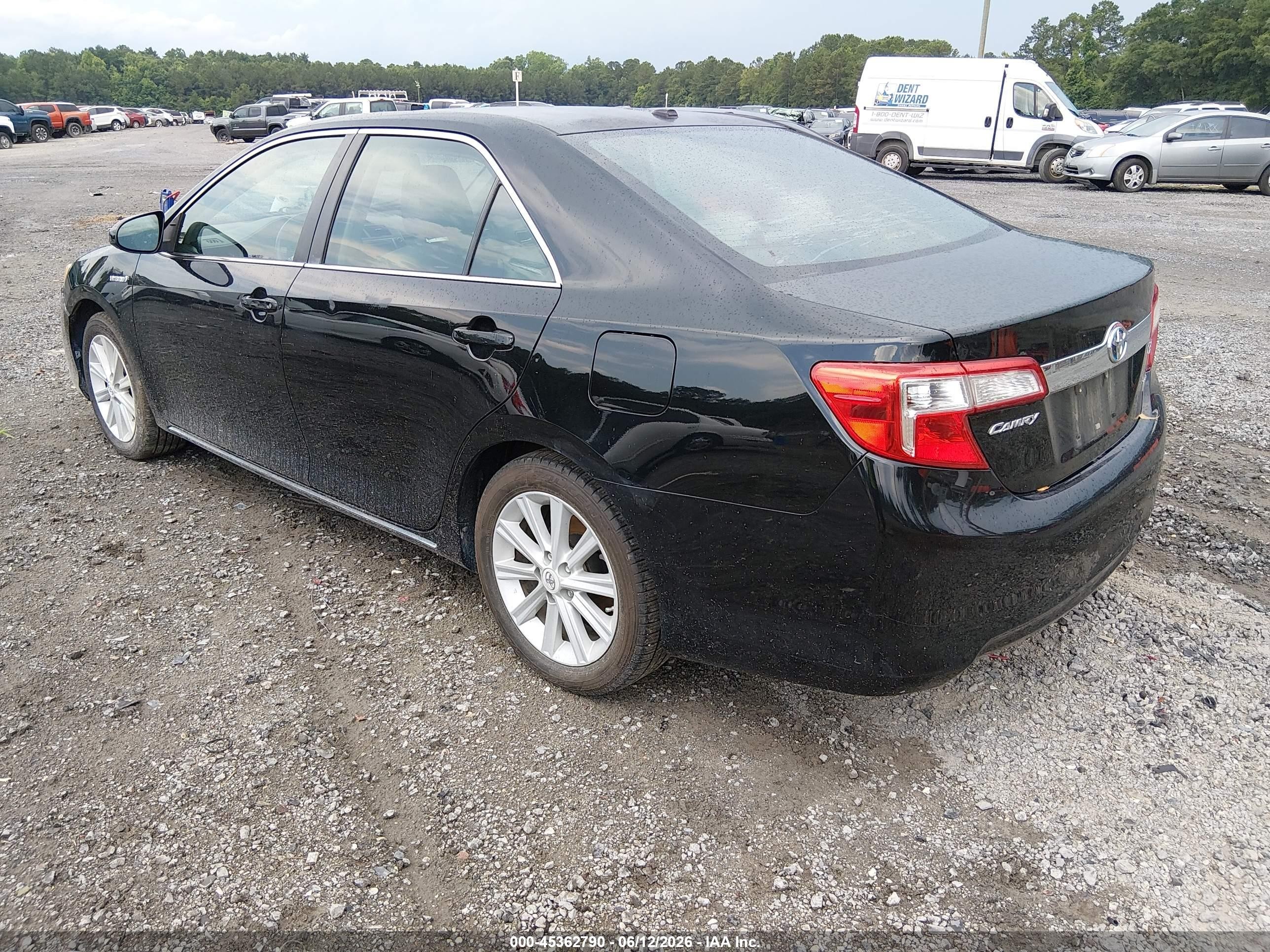 2012 Toyota Camry Hybrid Xle Black vin: 4T1BD1FK6CU020547