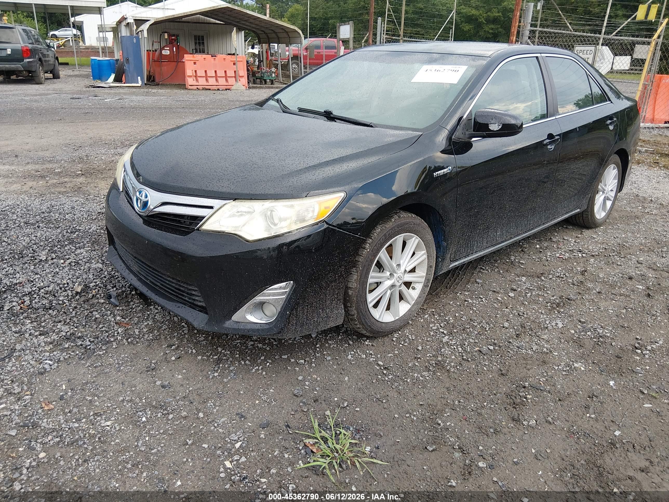 2012 Toyota Camry Hybrid Xle Black vin: 4T1BD1FK6CU020547
