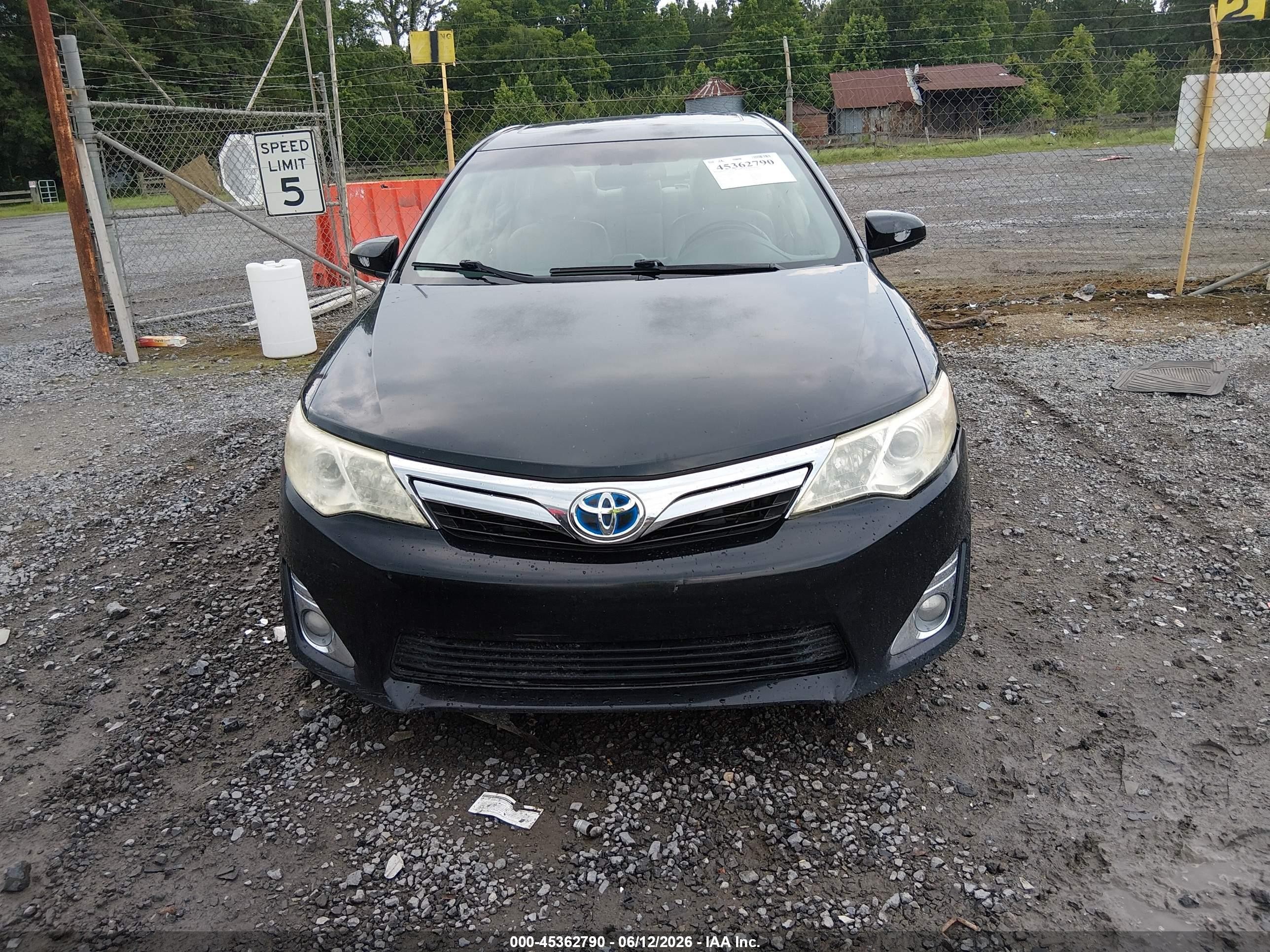 2012 Toyota Camry Hybrid Xle Black vin: 4T1BD1FK6CU020547