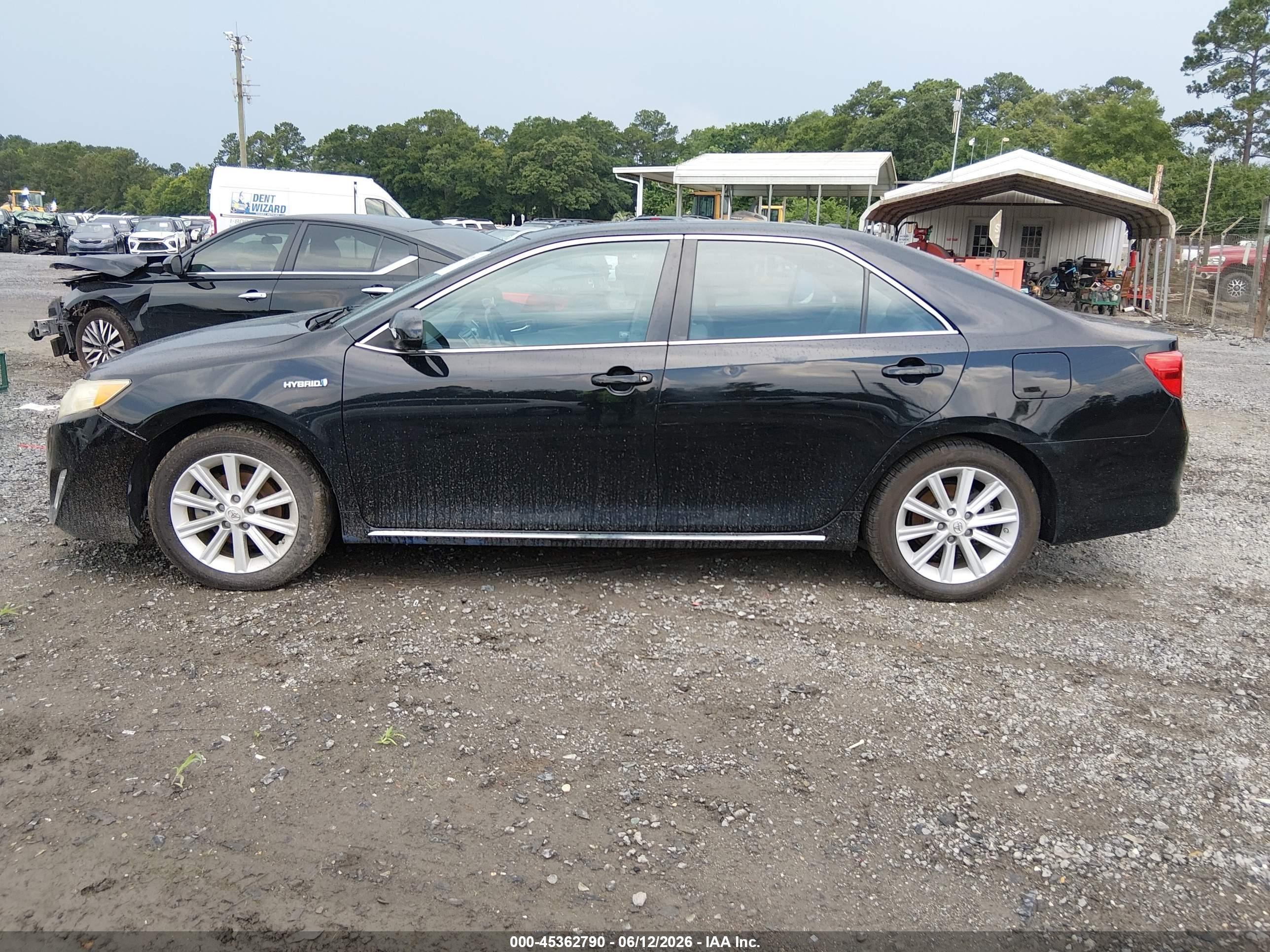 2012 Toyota Camry Hybrid Xle Black vin: 4T1BD1FK6CU020547