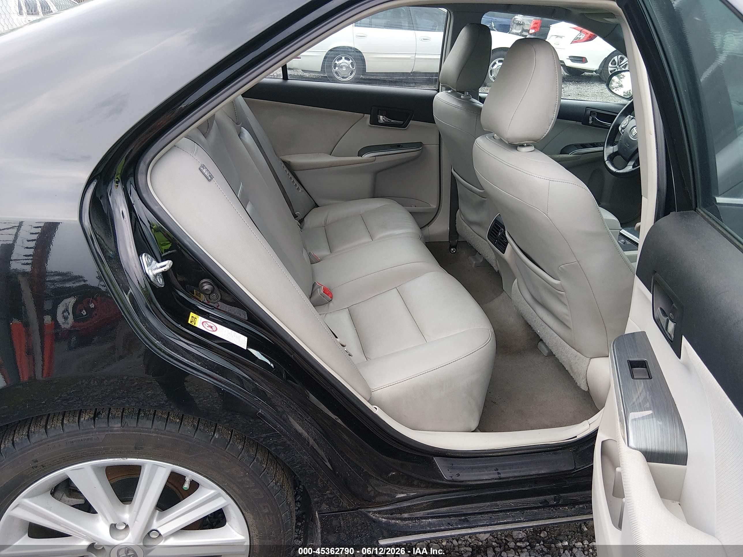 2012 Toyota Camry Hybrid Xle Black vin: 4T1BD1FK6CU020547