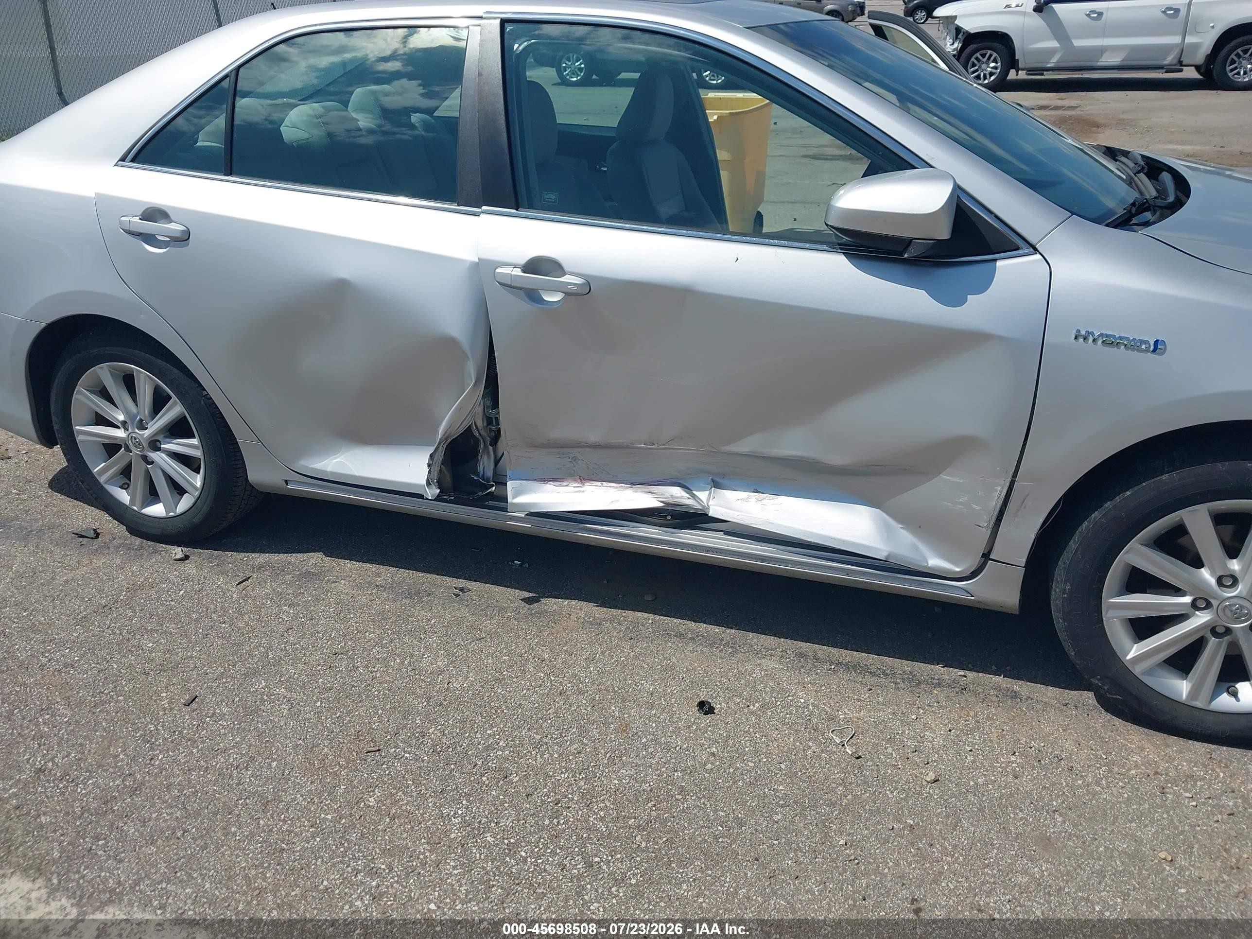 2012 Toyota Camry Hybrid Xle Silver vin: 4T1BD1FK6CU024999