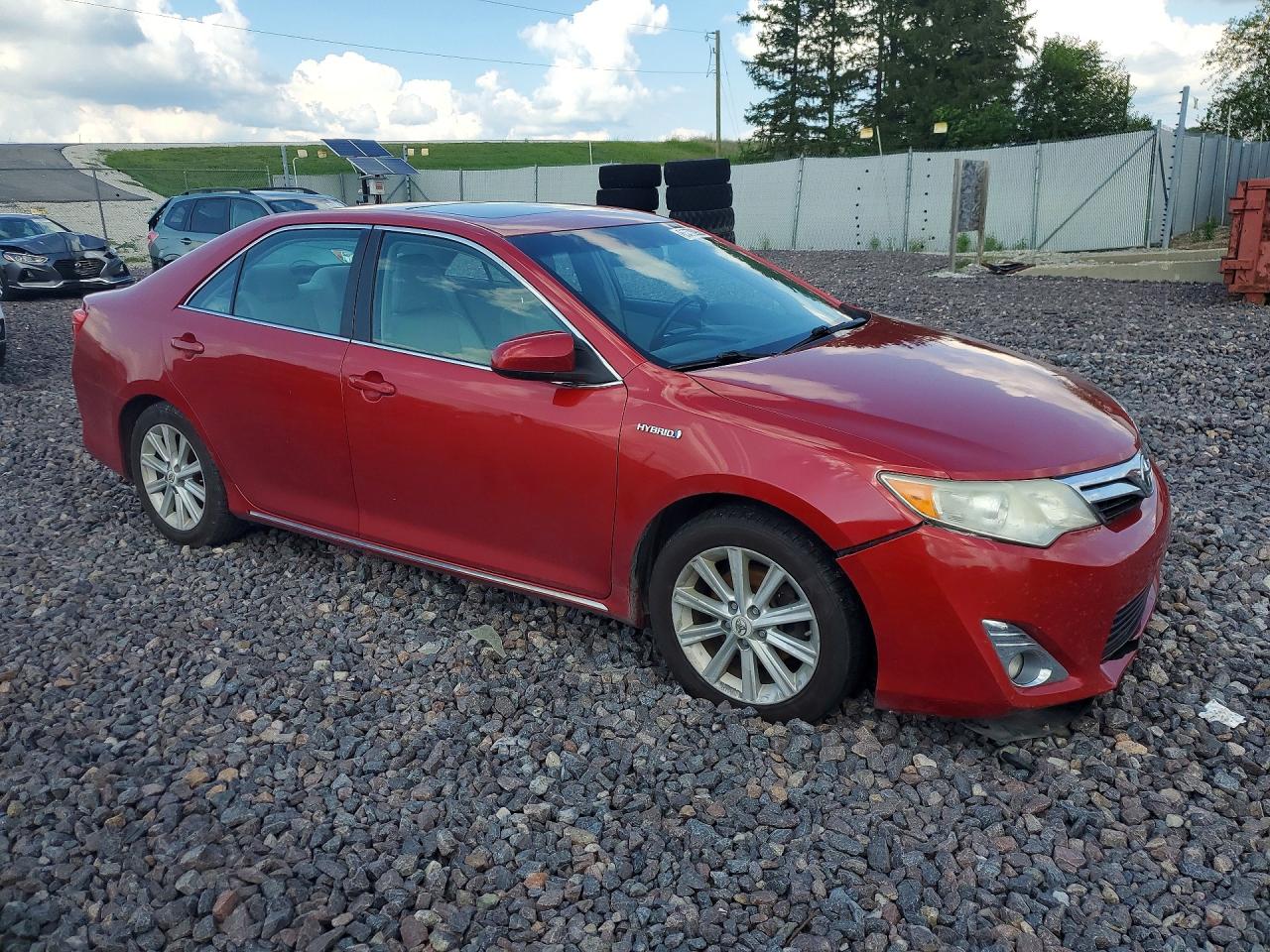2012 Toyota Camry Hybrid Xle Red vin: 4T1BD1FK6CU025229