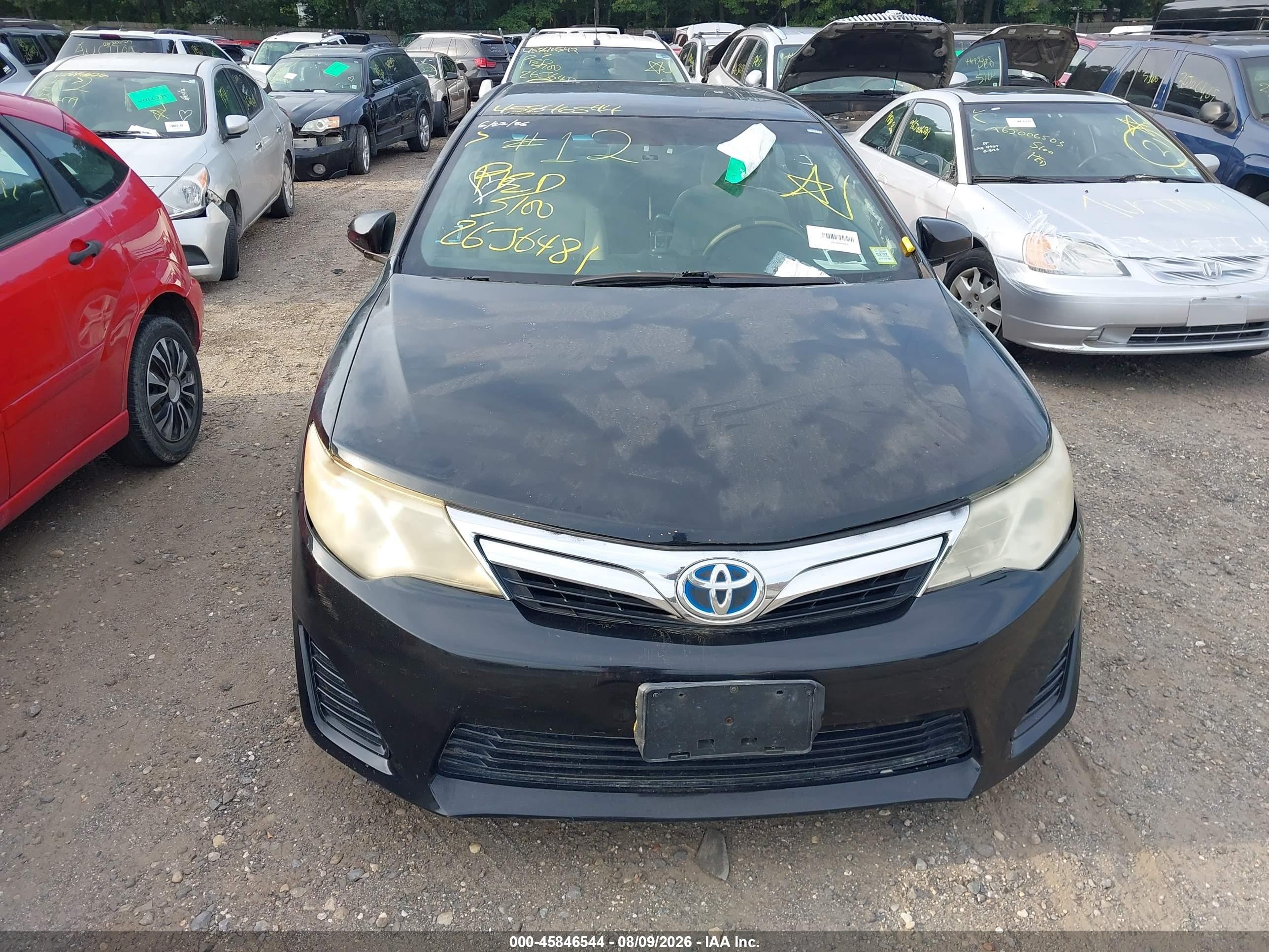 2012 Toyota Camry Hybrid Le Black vin: 4T1BD1FK6CU032942