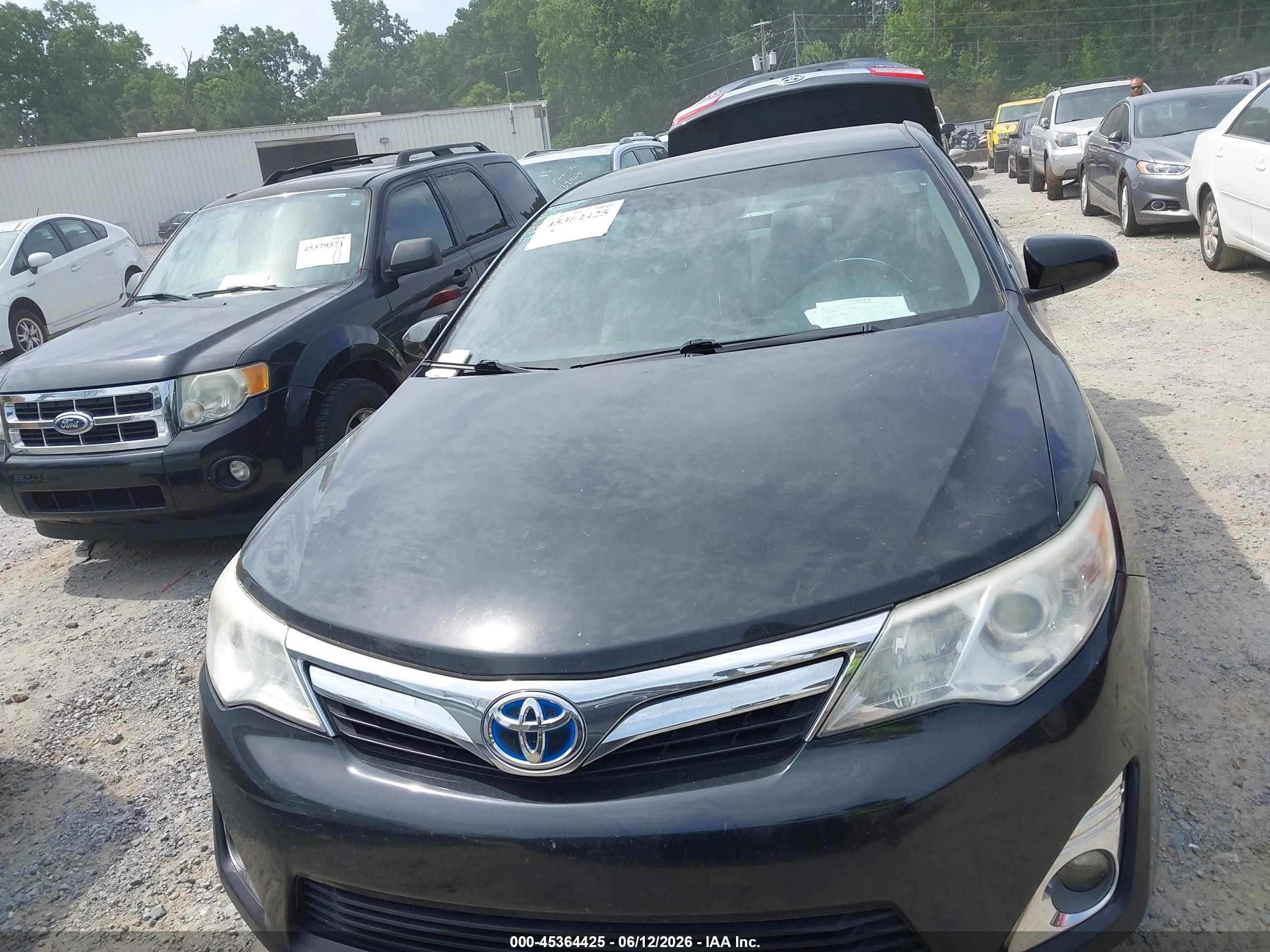 2012 Toyota Camry Hybrid Xle Черный vin: 4T1BD1FK6CU044332
