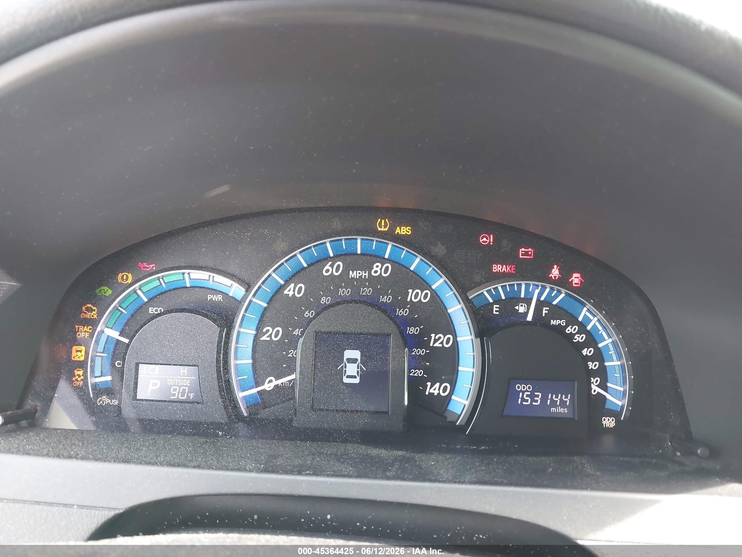 2012 Toyota Camry Hybrid Xle Черный vin: 4T1BD1FK6CU044332