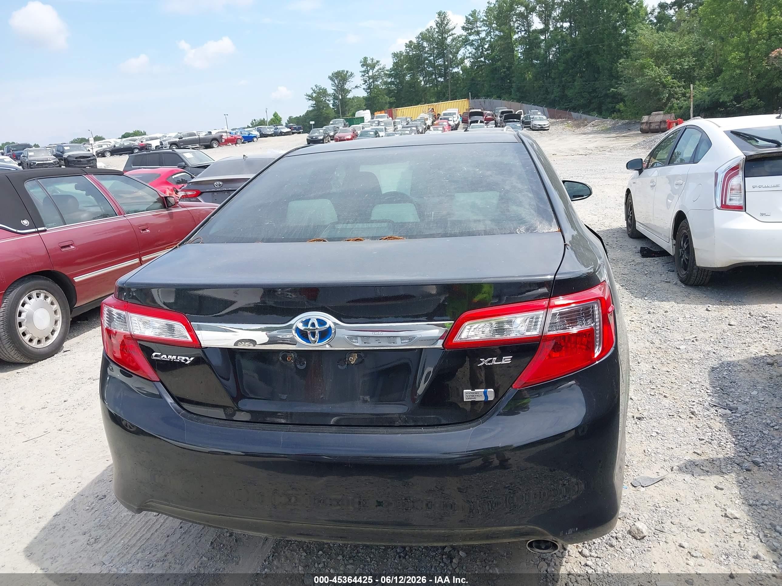 2012 Toyota Camry Hybrid Xle Черный vin: 4T1BD1FK6CU044332
