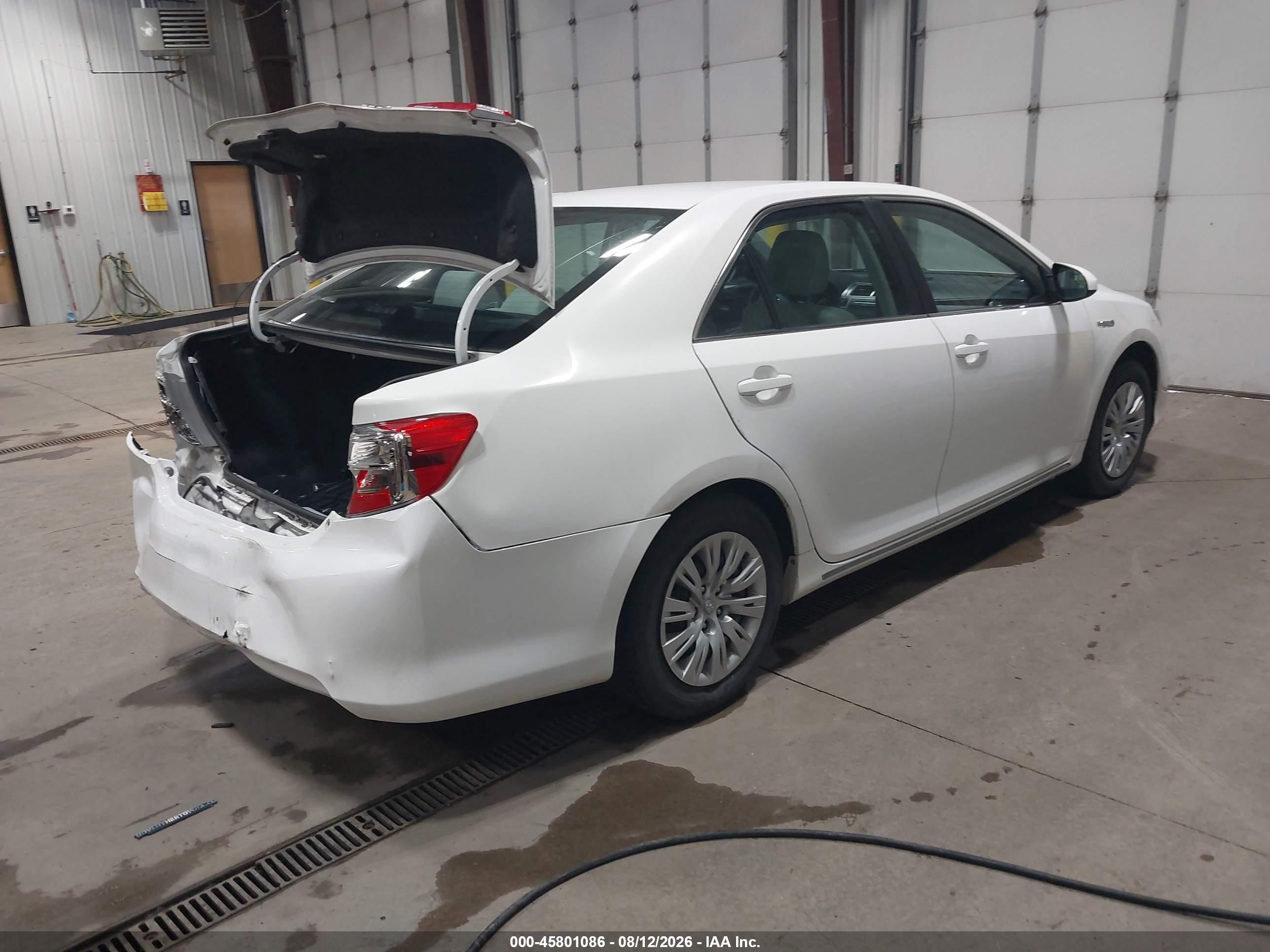 2012 Toyota Camry Hybrid Le White vin: 4T1BD1FK6CU049398