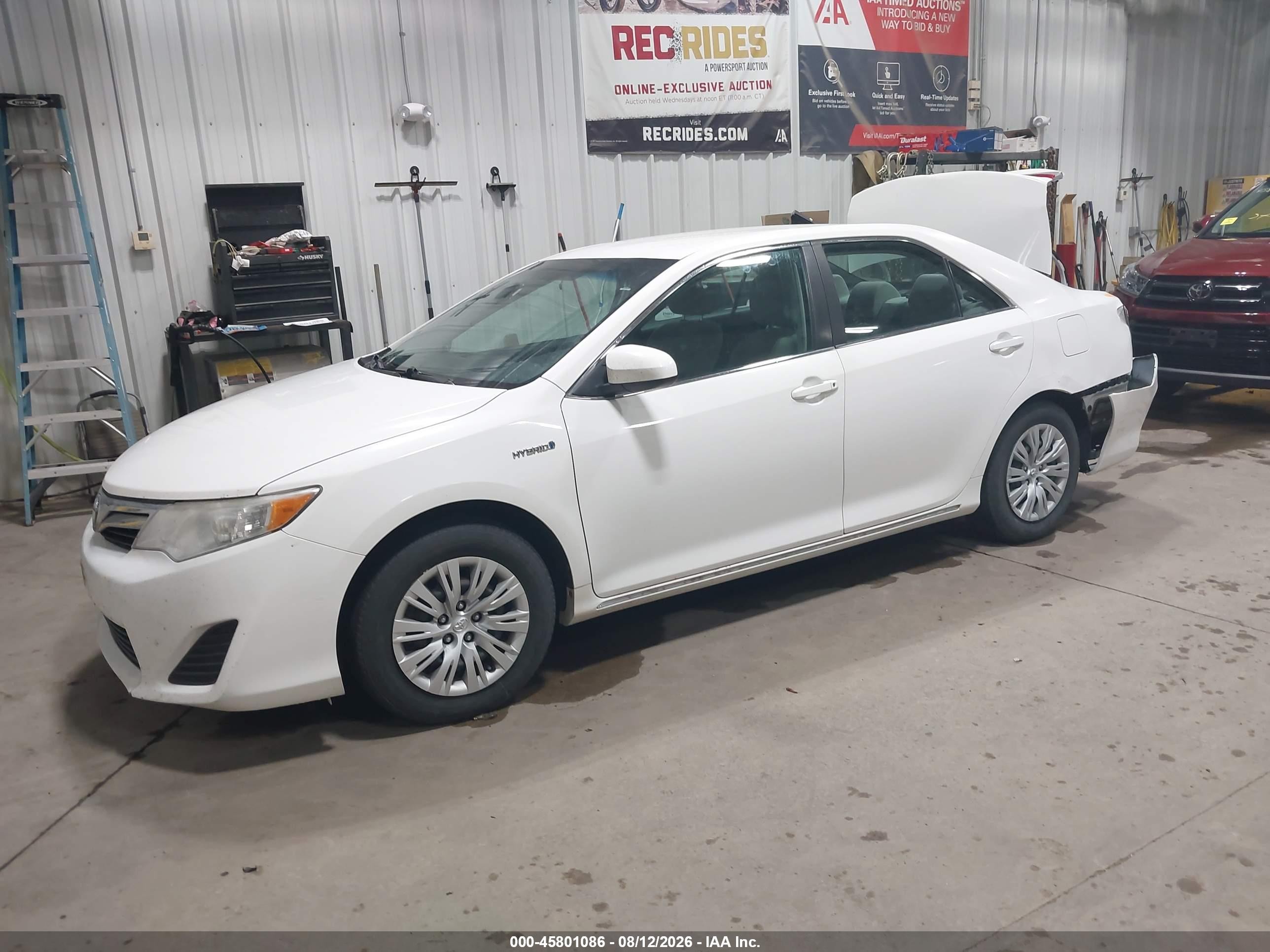 2012 Toyota Camry Hybrid Le White vin: 4T1BD1FK6CU049398