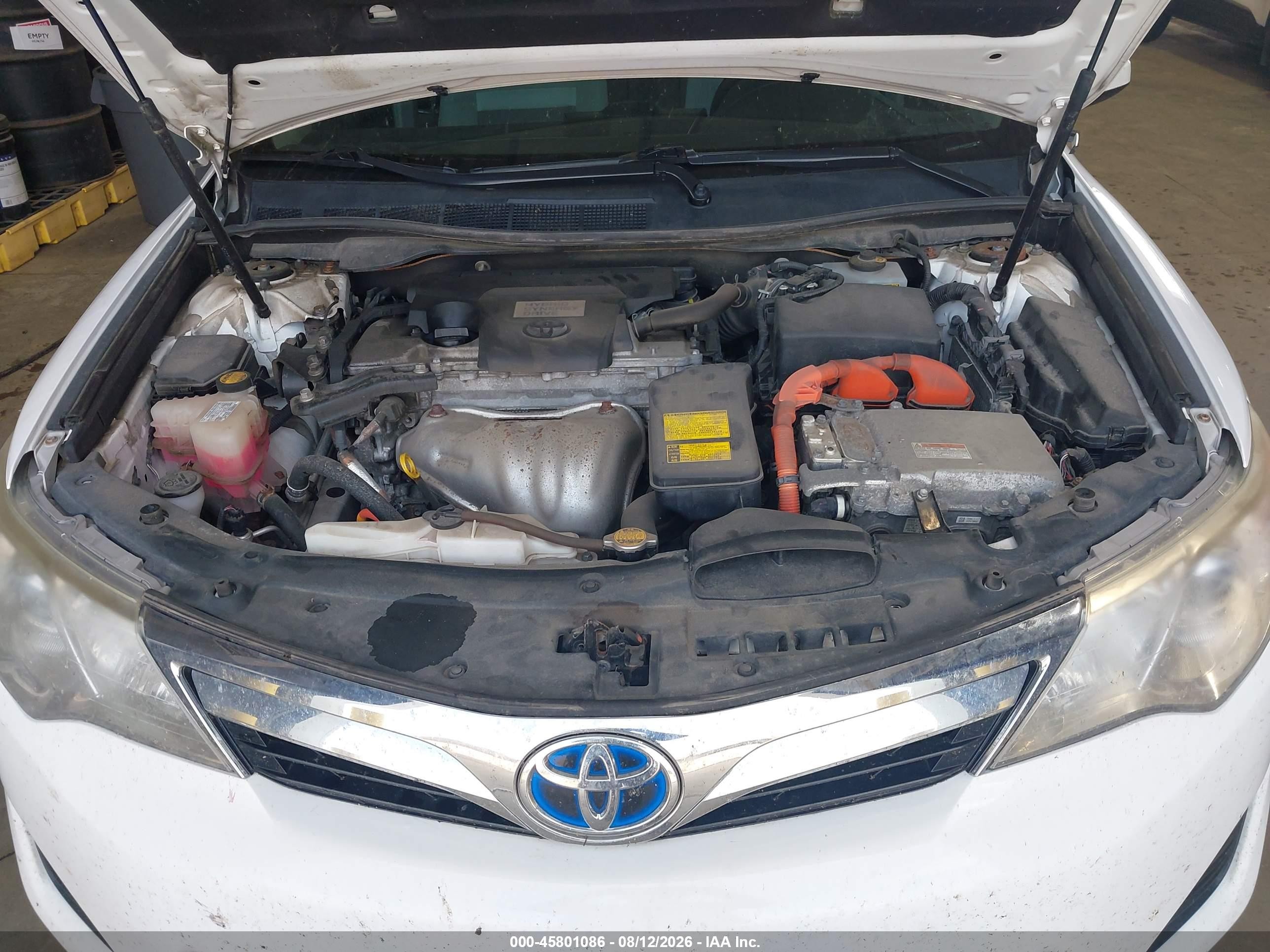 2012 Toyota Camry Hybrid Le White vin: 4T1BD1FK6CU049398