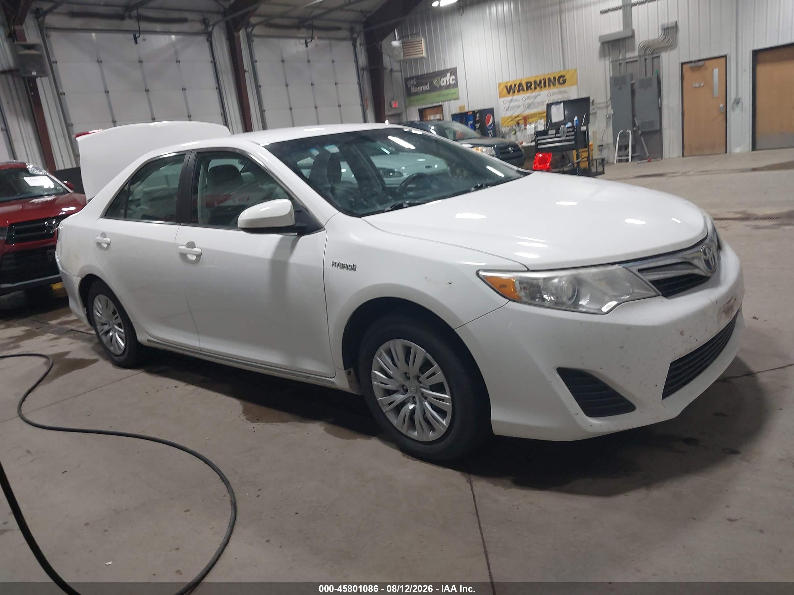 2012 Toyota Camry Hybrid Le White vin: 4T1BD1FK6CU049398
