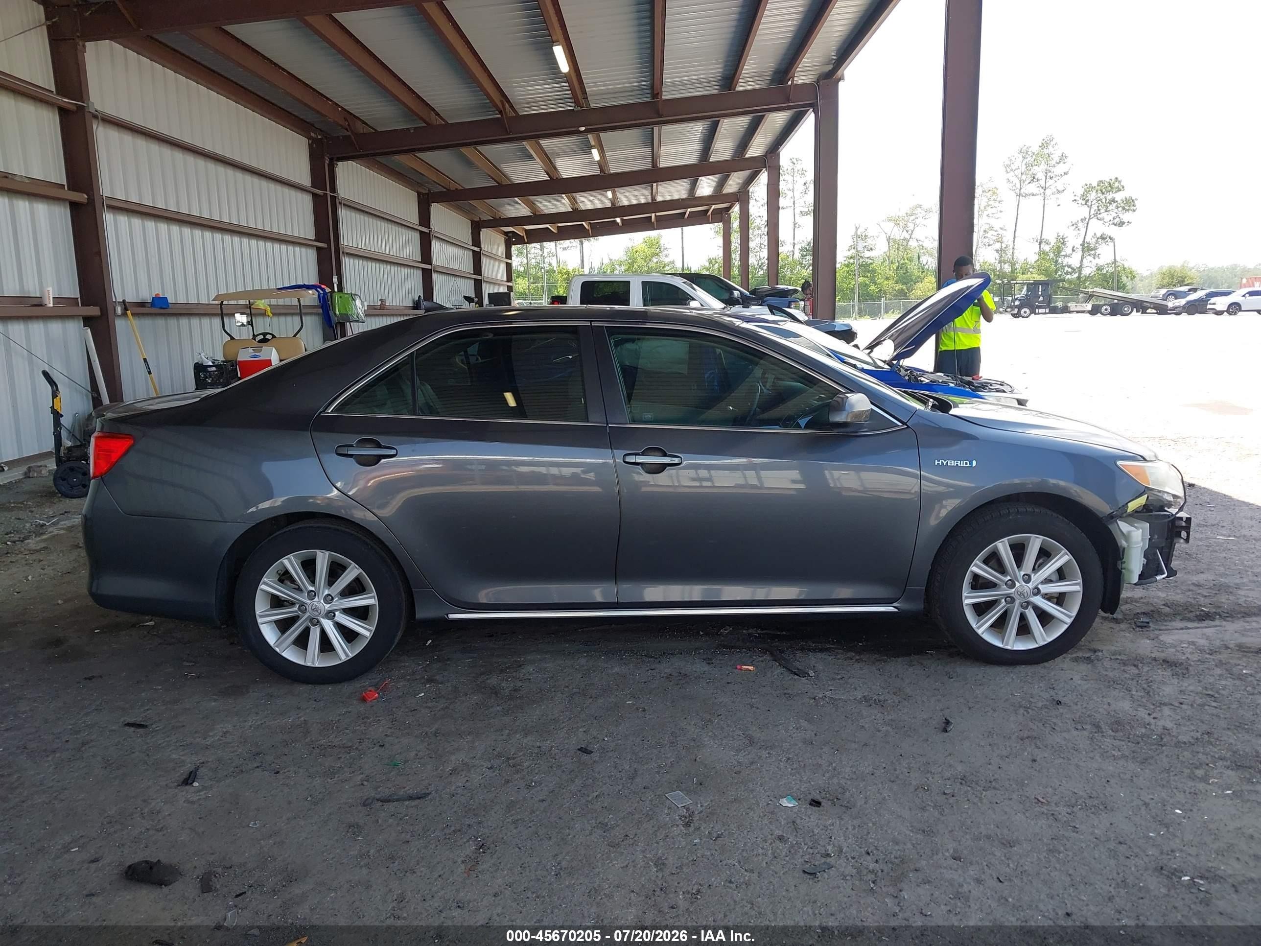 2012 Toyota Camry Hybrid Xle Gray vin: 4T1BD1FK6CU055217