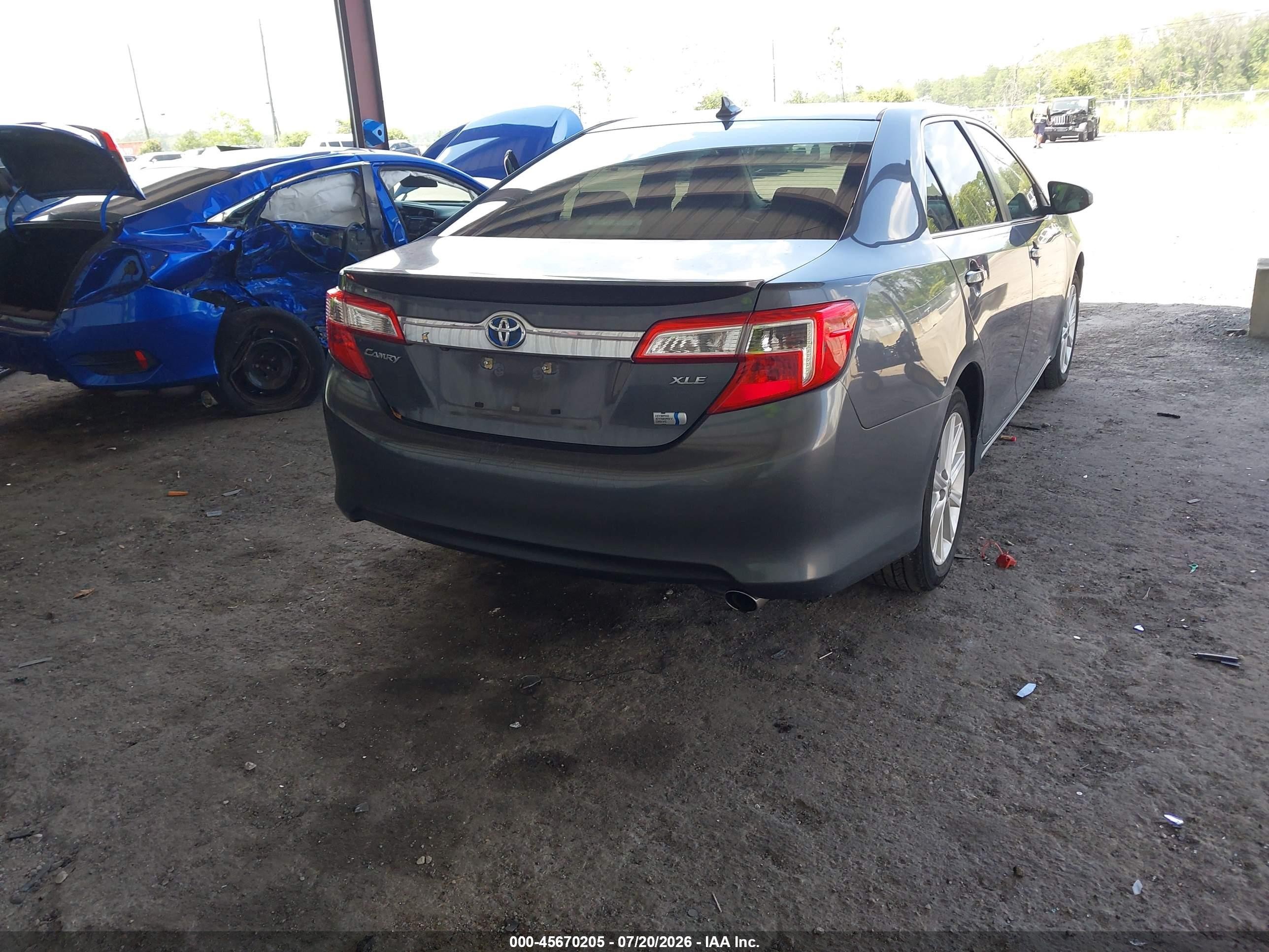 2012 Toyota Camry Hybrid Xle Gray vin: 4T1BD1FK6CU055217