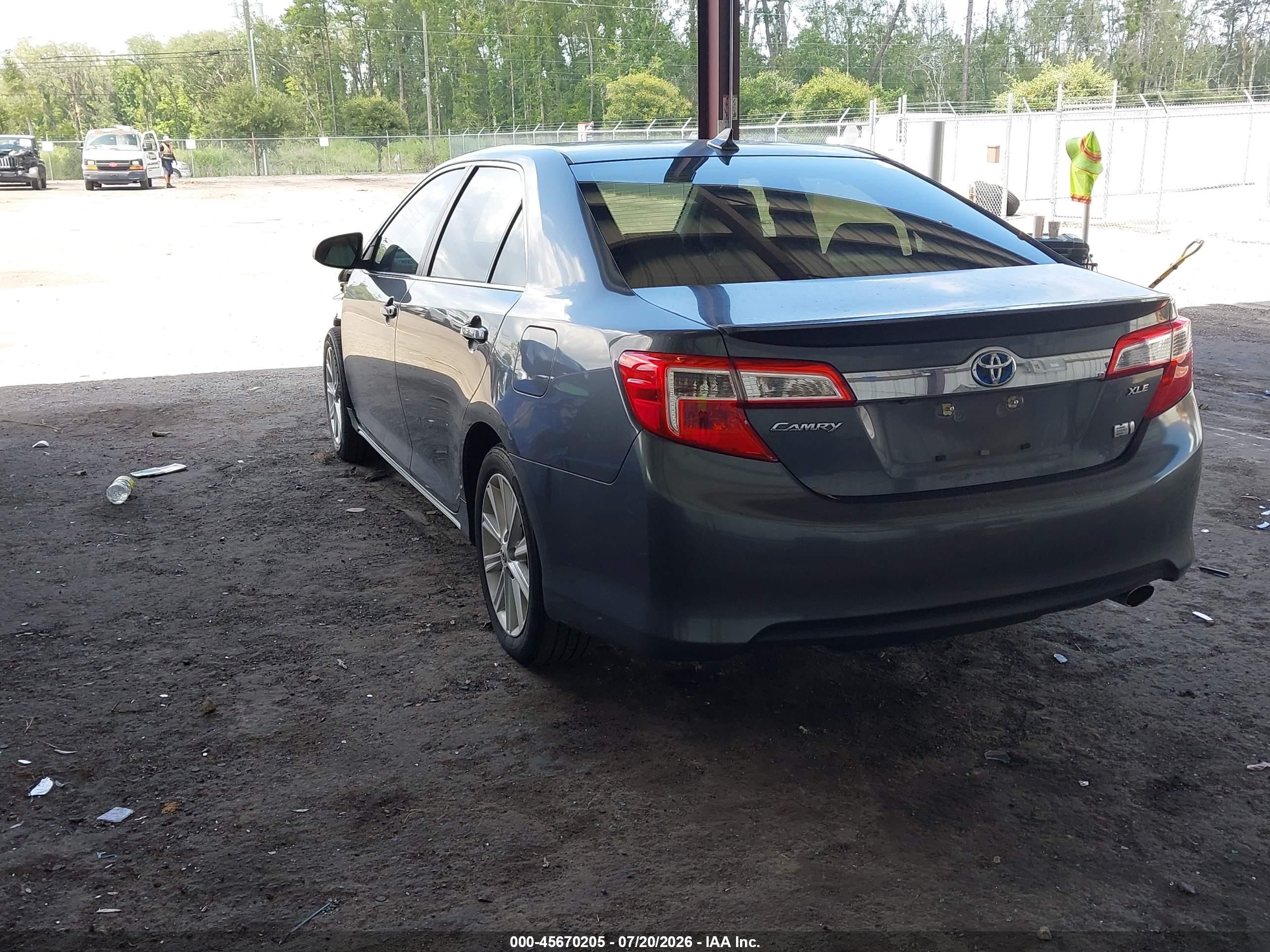 2012 Toyota Camry Hybrid Xle Gray vin: 4T1BD1FK6CU055217