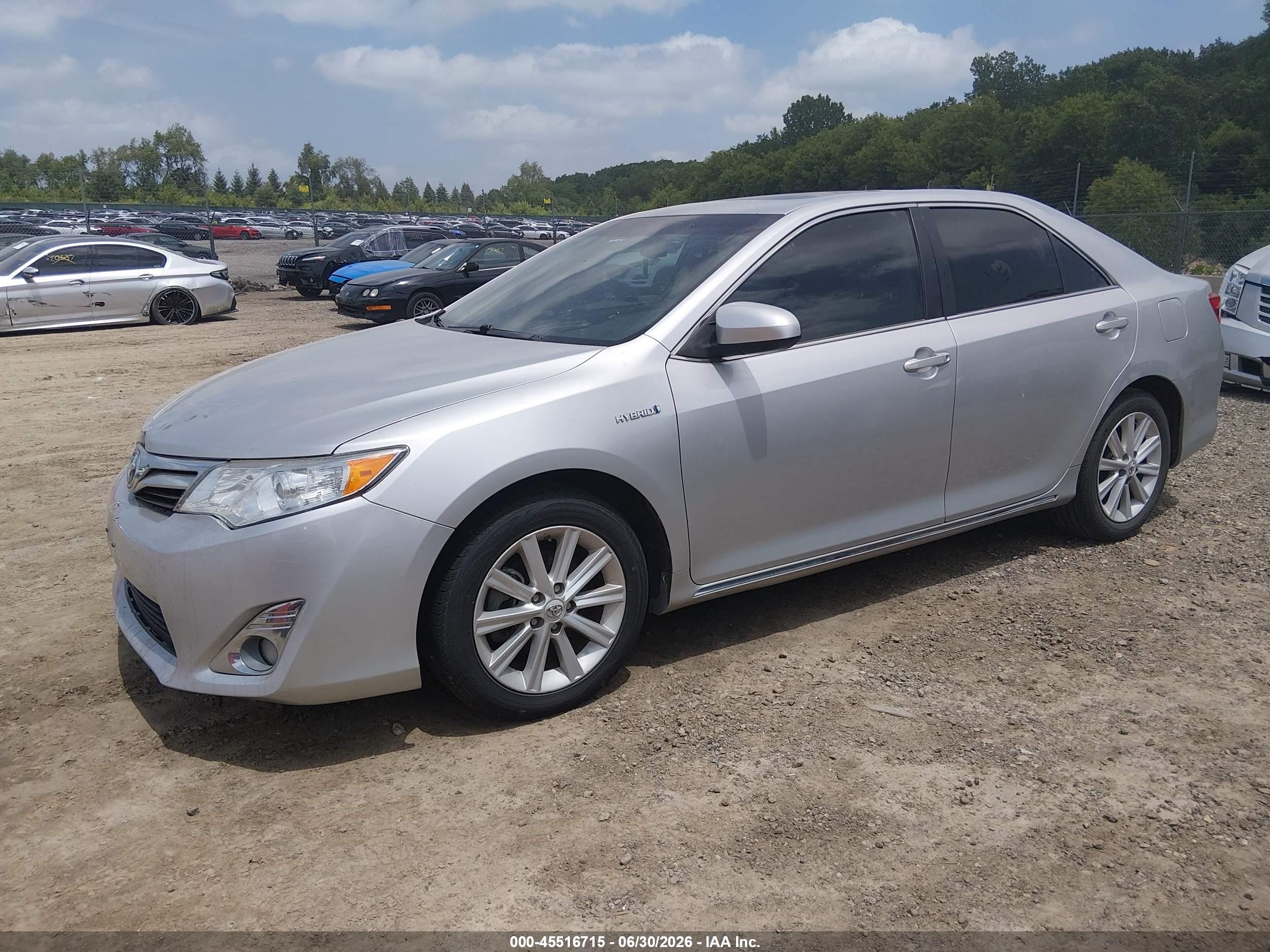 2012 Toyota Camry Hybrid Xle Silver vin: 4T1BD1FK6CU056402