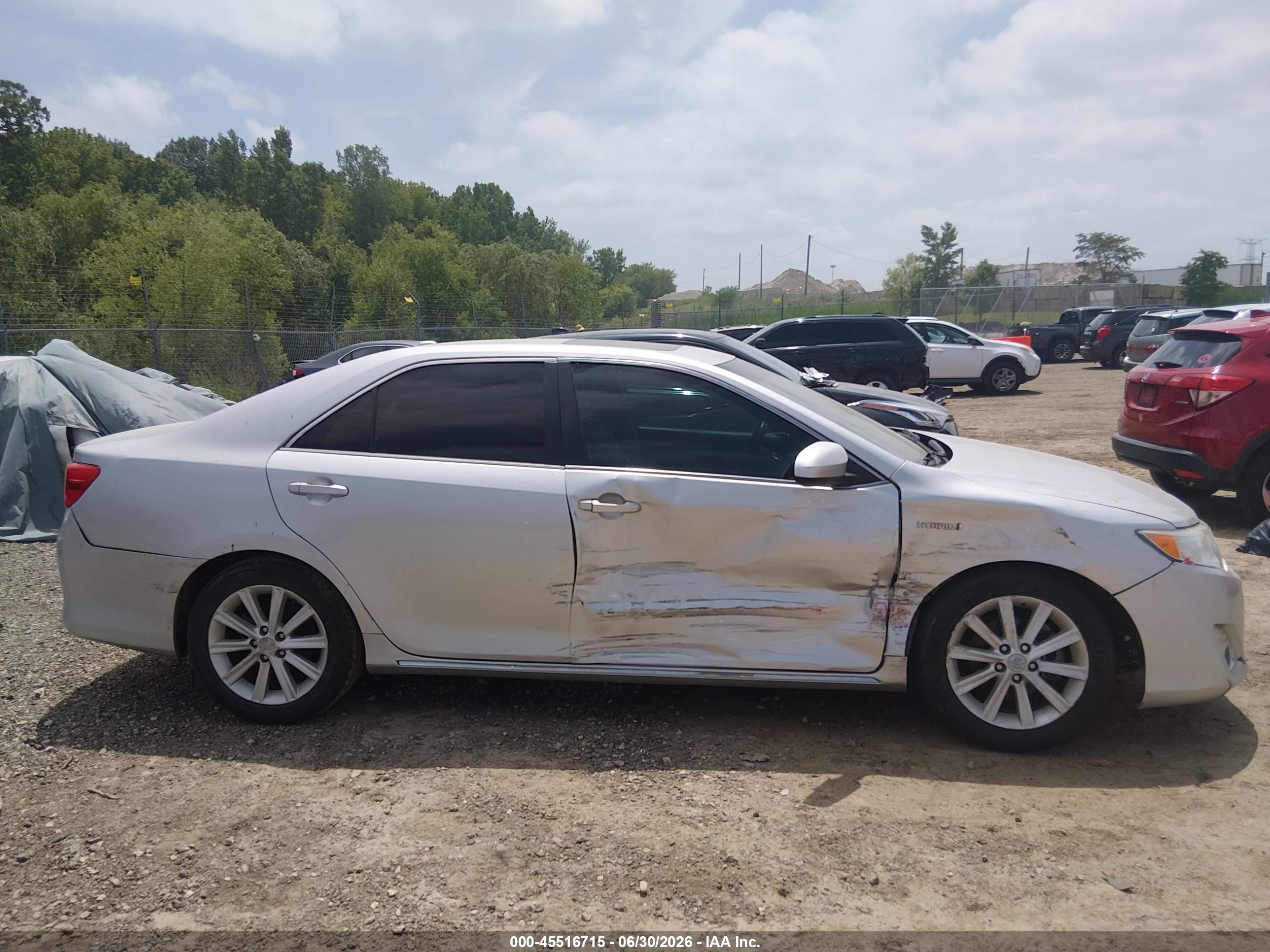 2012 Toyota Camry Hybrid Xle Silver vin: 4T1BD1FK6CU056402