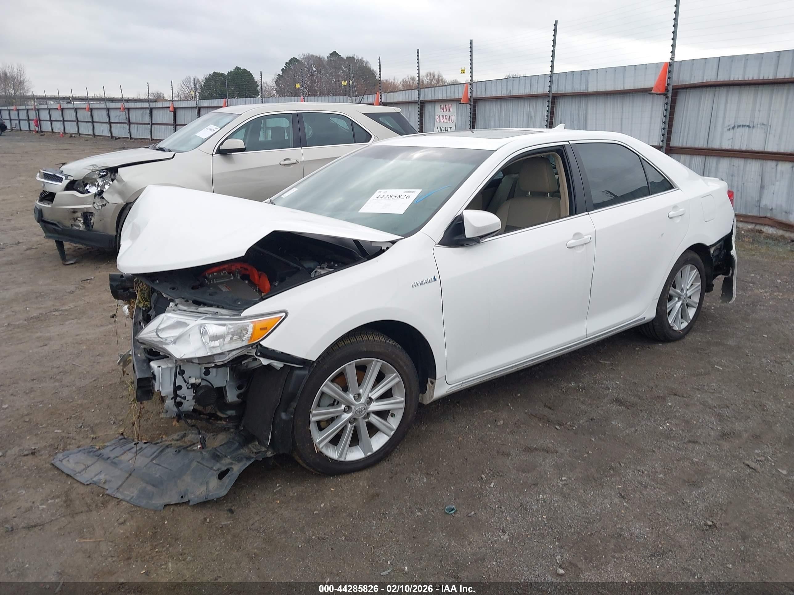 2012 Toyota Camry Hybrid Xle White vin: 4T1BD1FK6CU058473