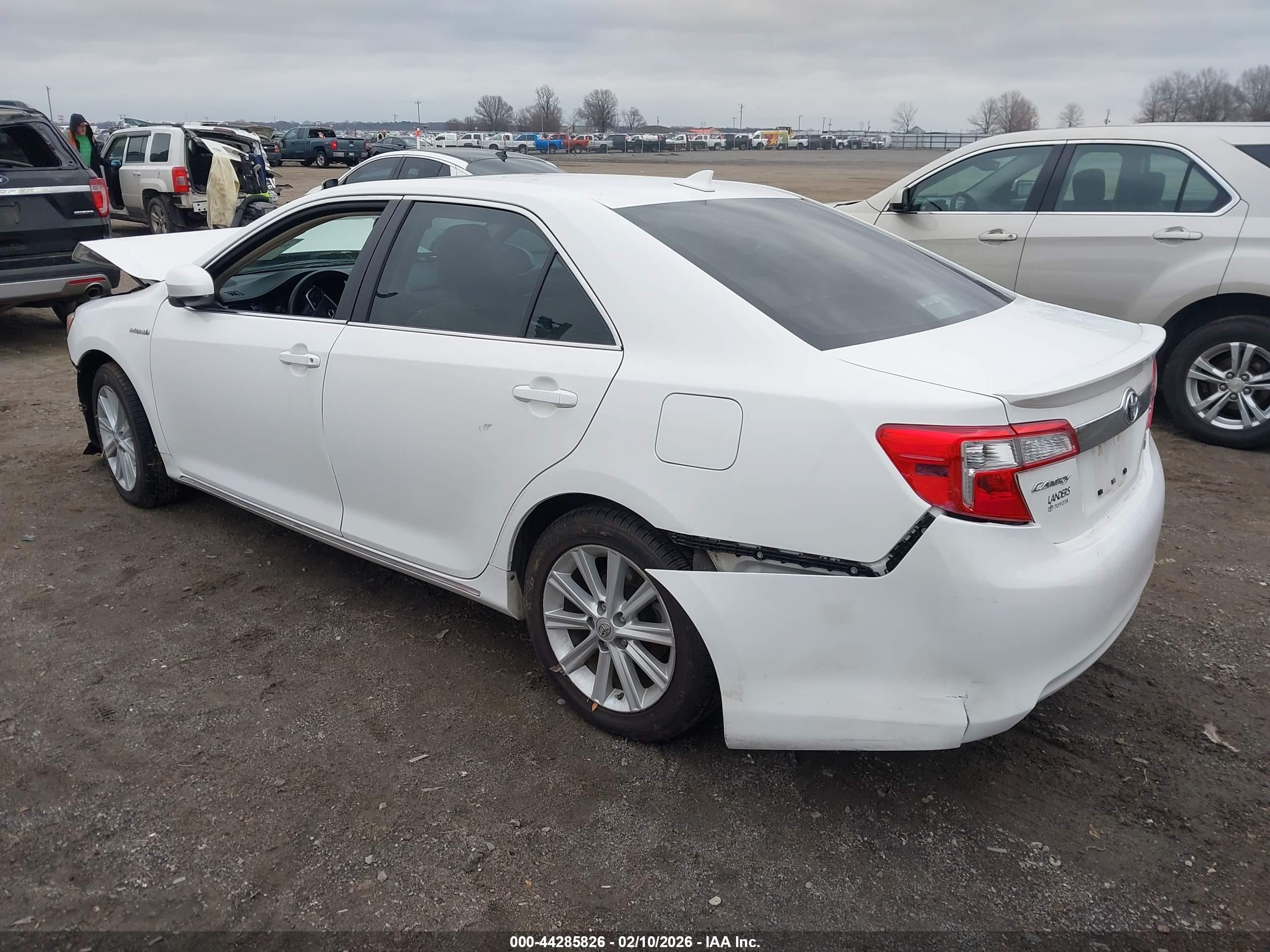 2012 Toyota Camry Hybrid Xle White vin: 4T1BD1FK6CU058473