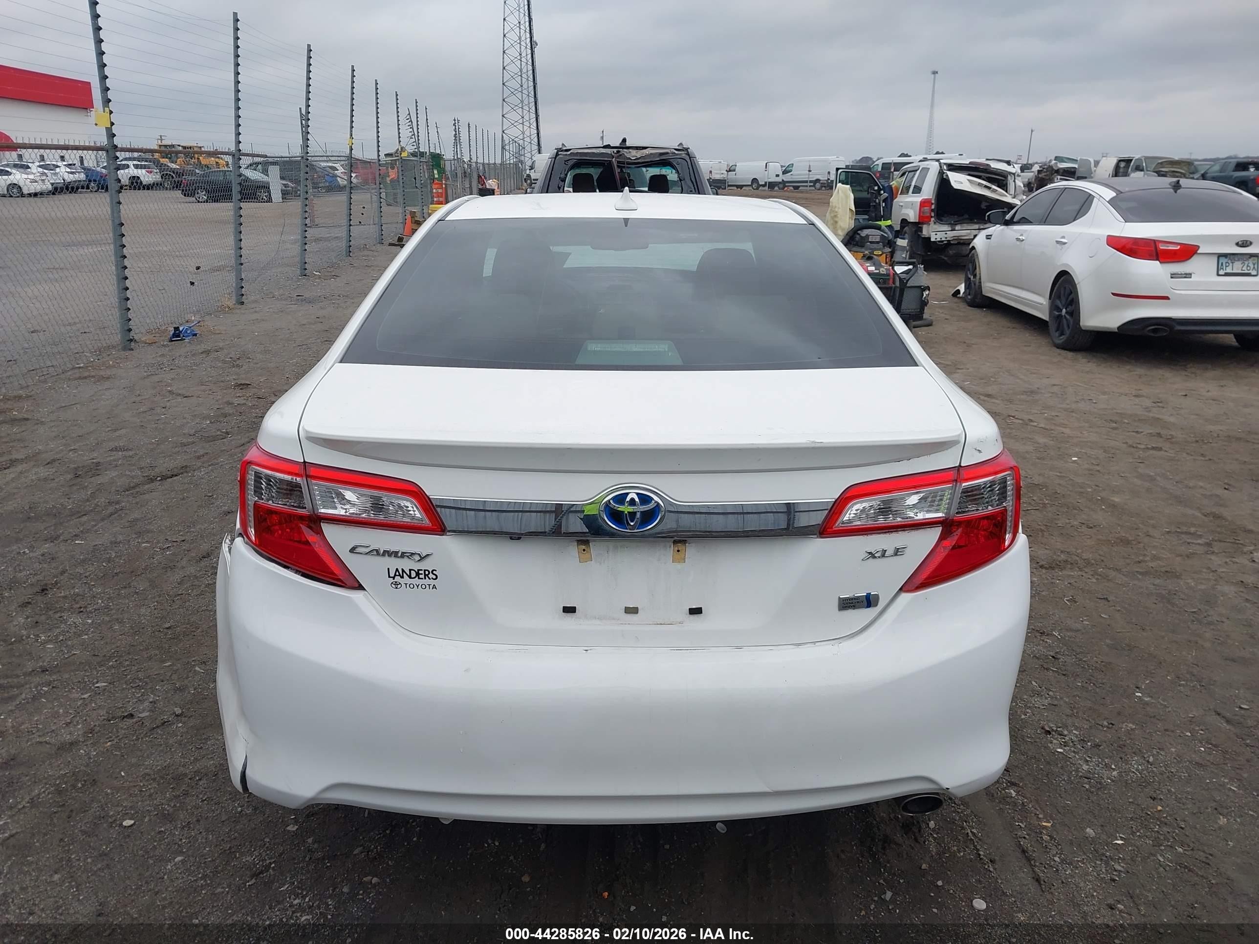 2012 Toyota Camry Hybrid Xle White vin: 4T1BD1FK6CU058473