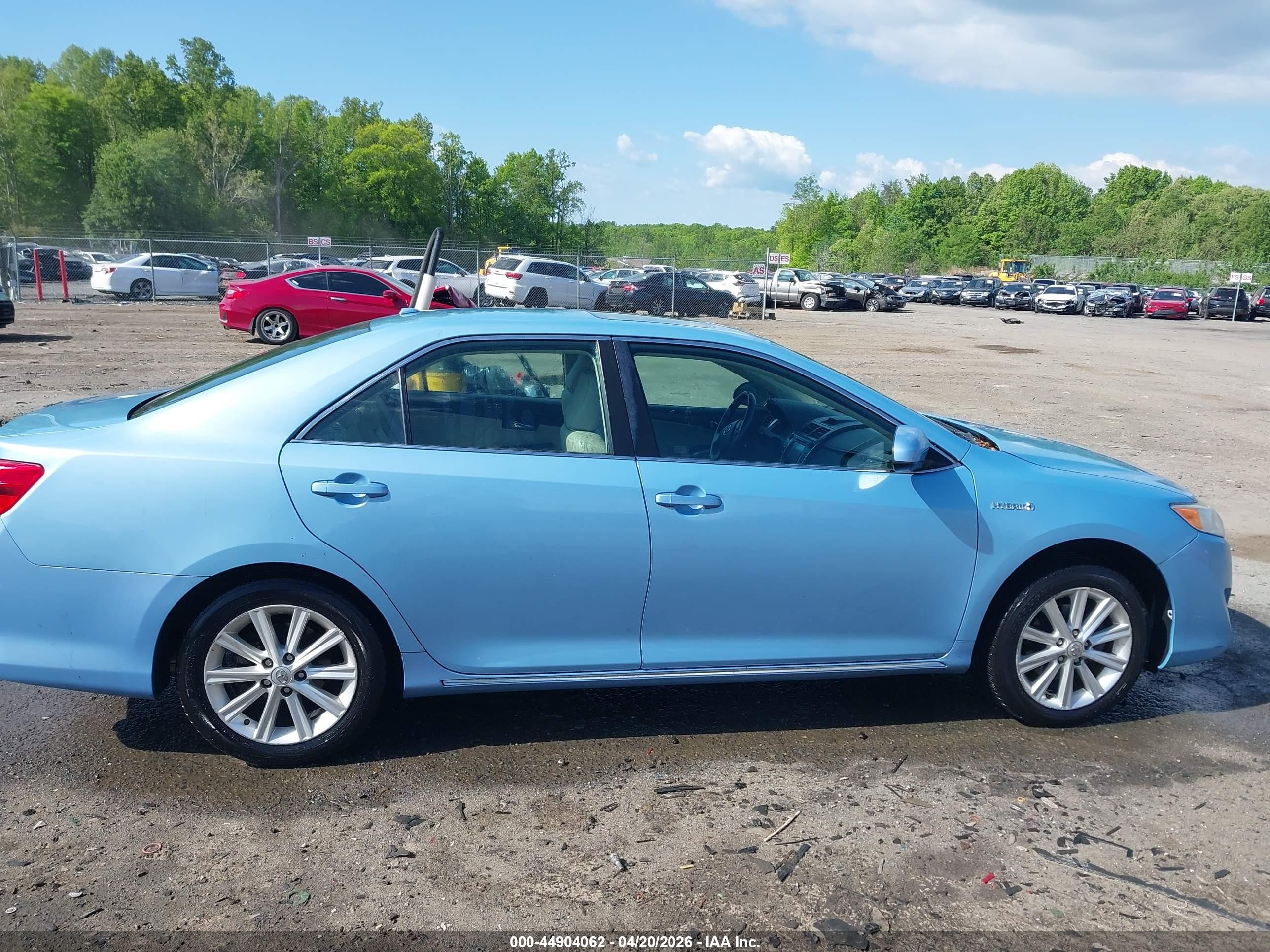 2012 Toyota Camry Hybrid Xle Light Blue vin: 4T1BD1FK6CU059848