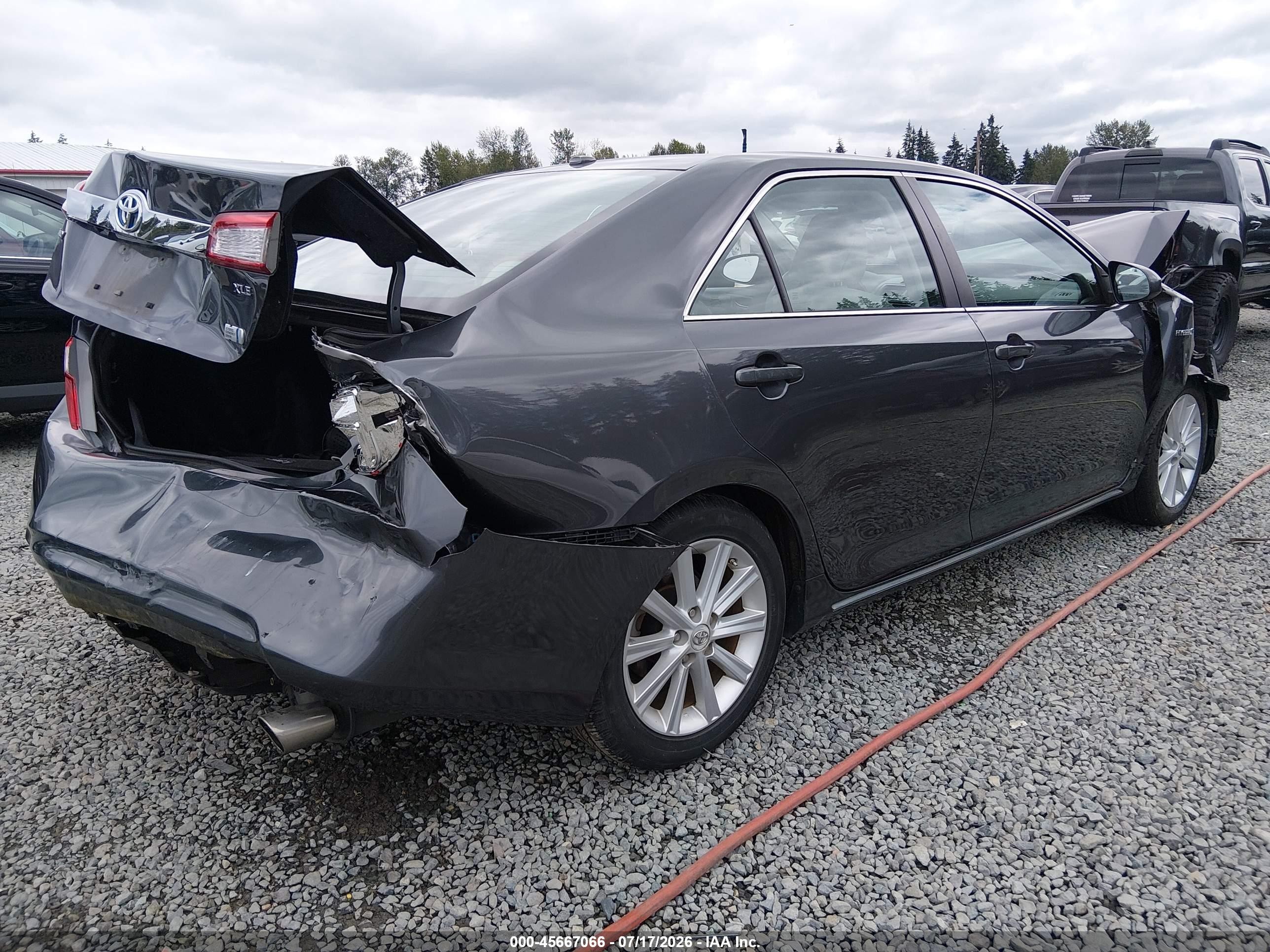 2012 Toyota Camry Hybrid Xle Серый vin: 4T1BD1FK6CU062958