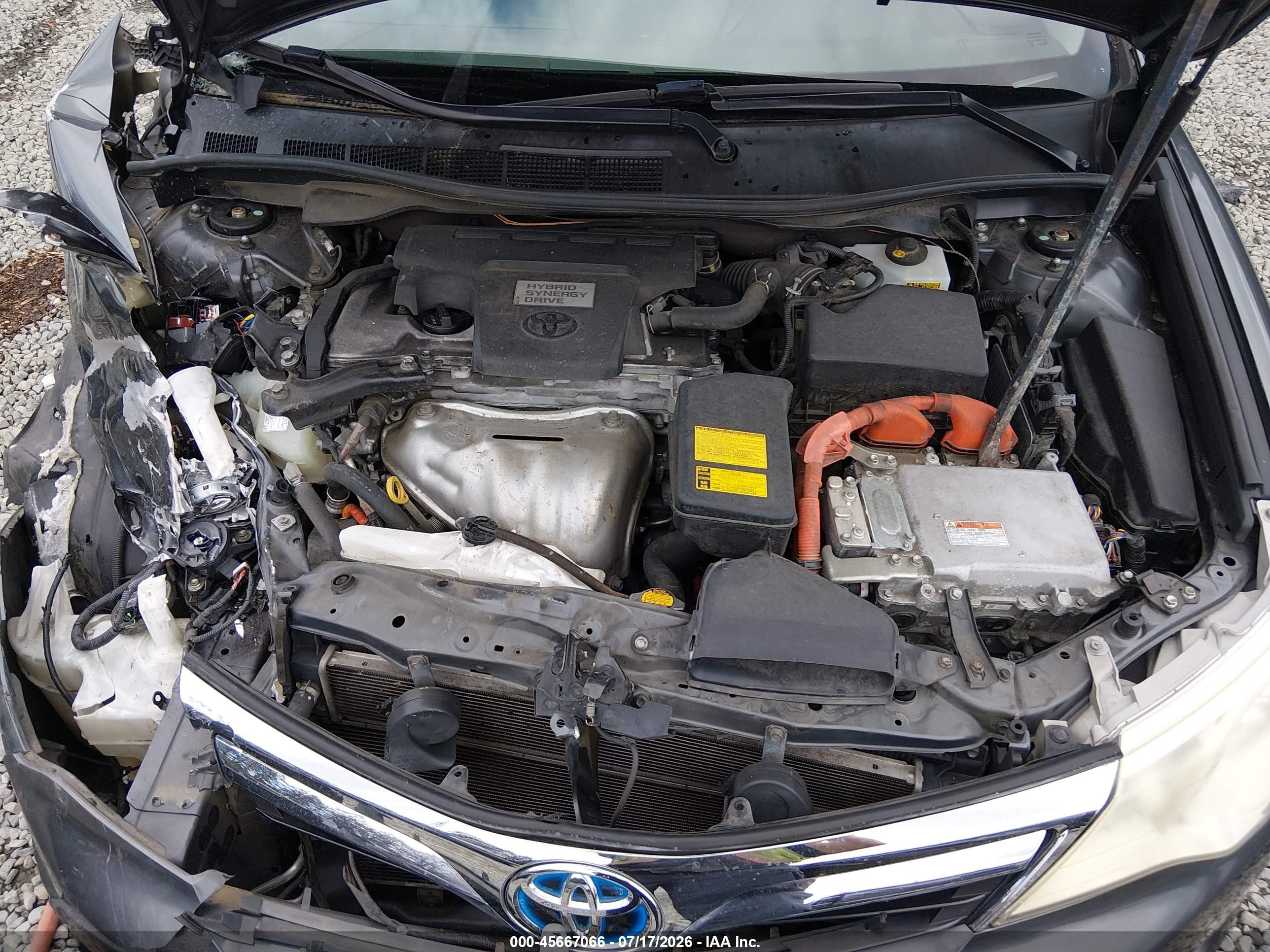 2012 Toyota Camry Hybrid Xle Серый vin: 4T1BD1FK6CU062958