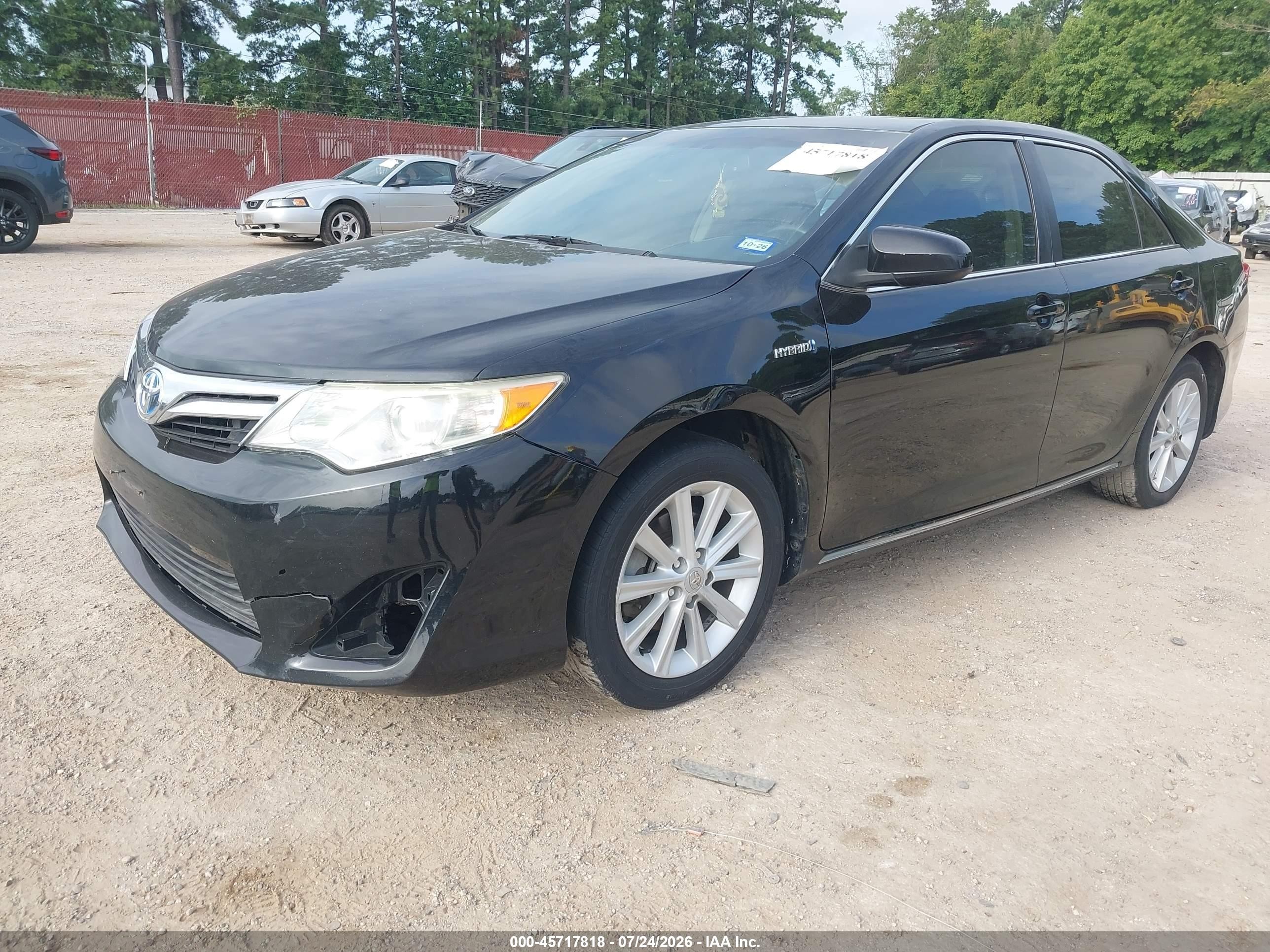 2013 Toyota Camry Hybrid Xle Black vin: 4T1BD1FK6DU073766