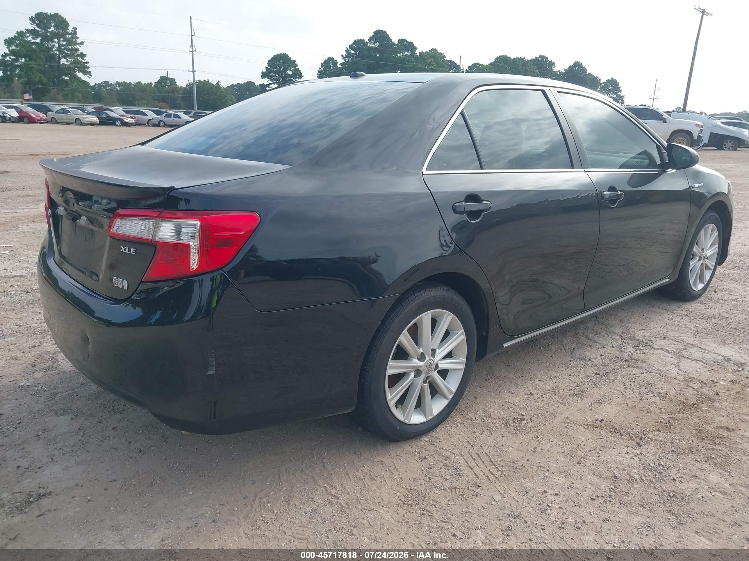2013 Toyota Camry Hybrid Xle Black vin: 4T1BD1FK6DU073766