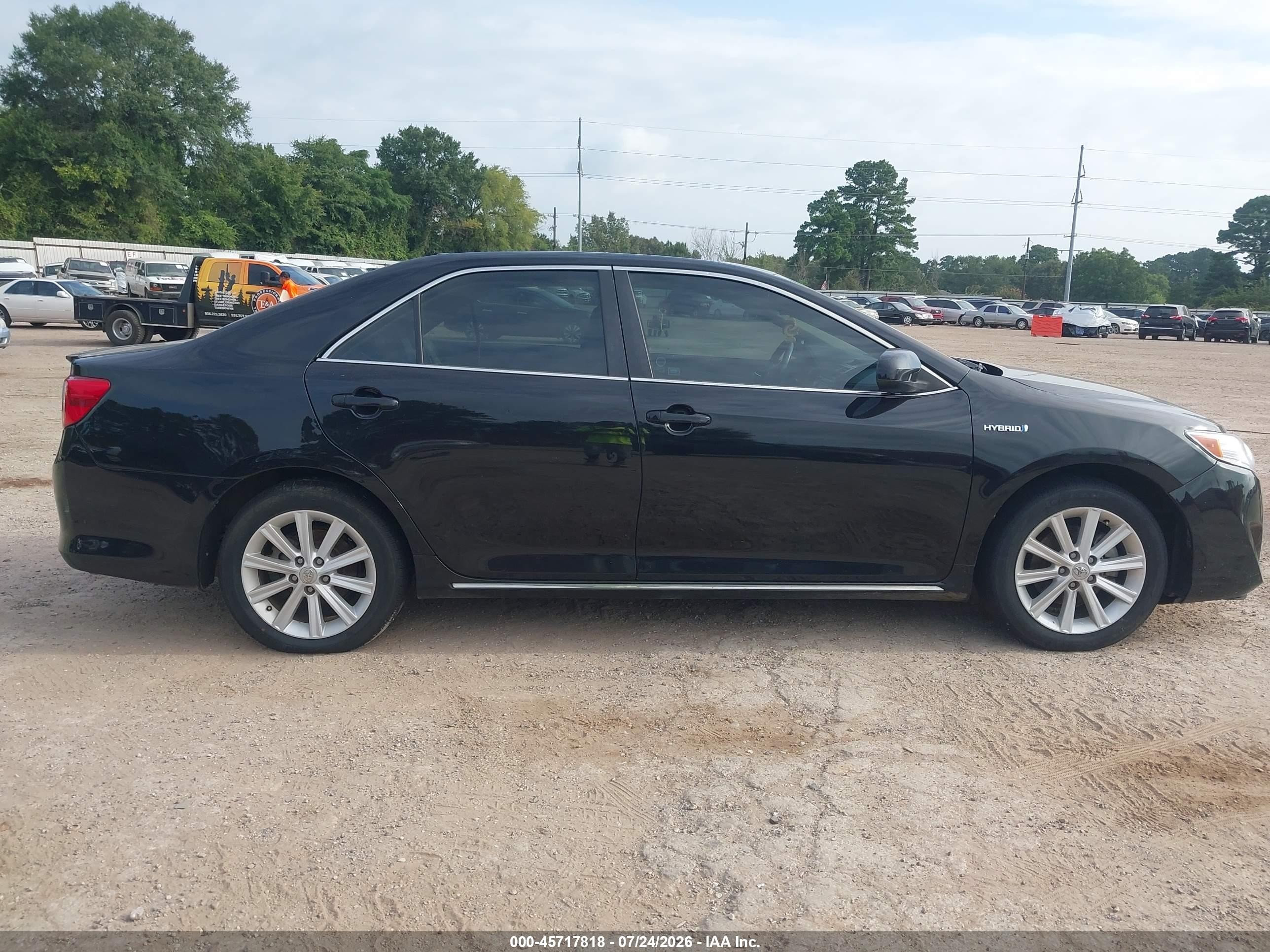 2013 Toyota Camry Hybrid Xle Black vin: 4T1BD1FK6DU073766