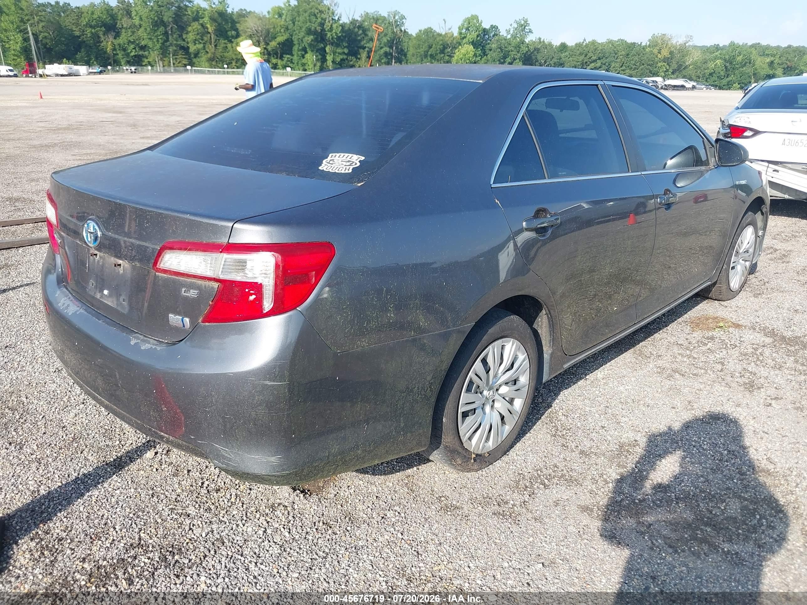 2013 Toyota Camry Hybrid Le Gray vin: 4T1BD1FK6DU089210