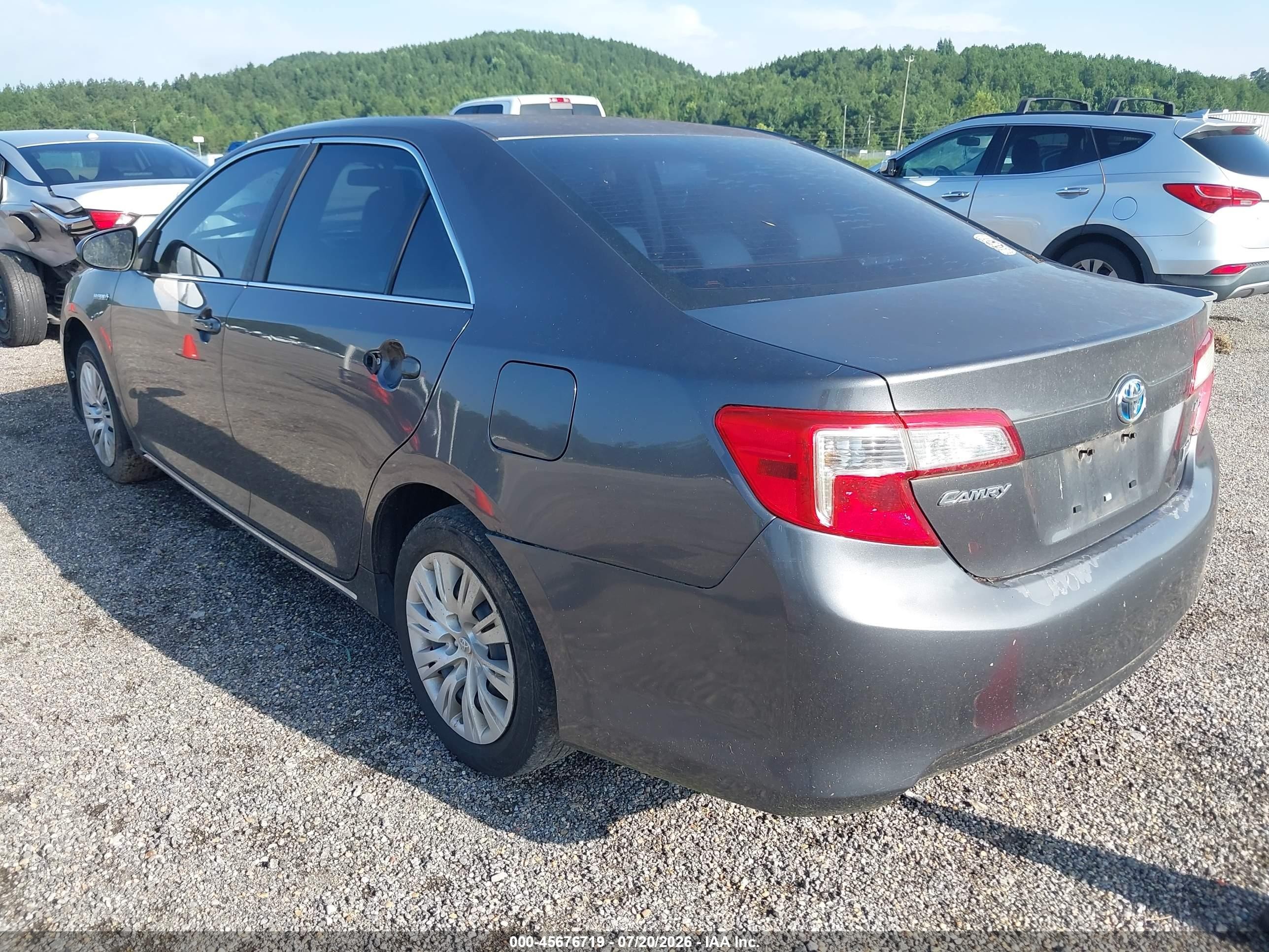 2013 Toyota Camry Hybrid Le Gray vin: 4T1BD1FK6DU089210